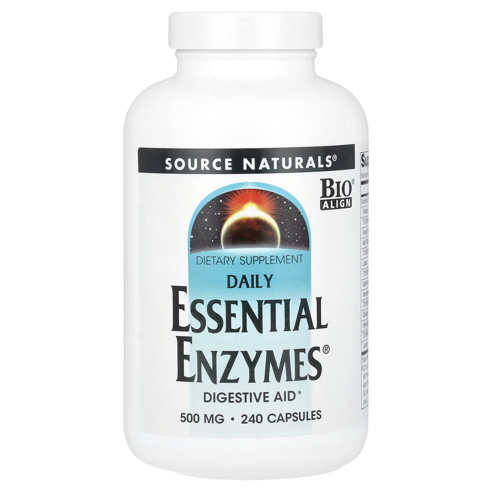 Source Naturals Daily Essential Enzymes – 240 gélules — Tunisie