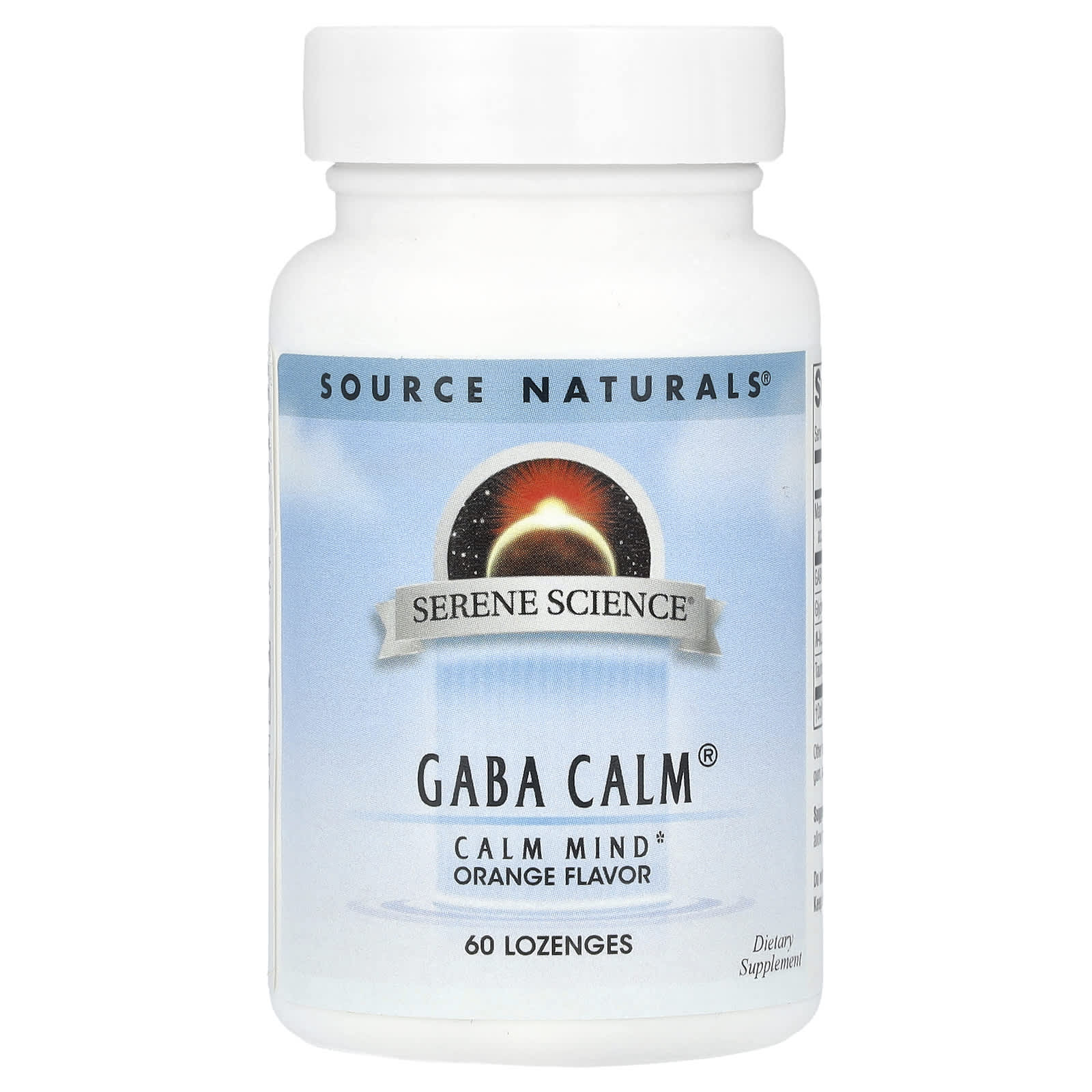 Source Naturals Serene Science, GABA Calm – Orange – 60 pastilles — Tunisie