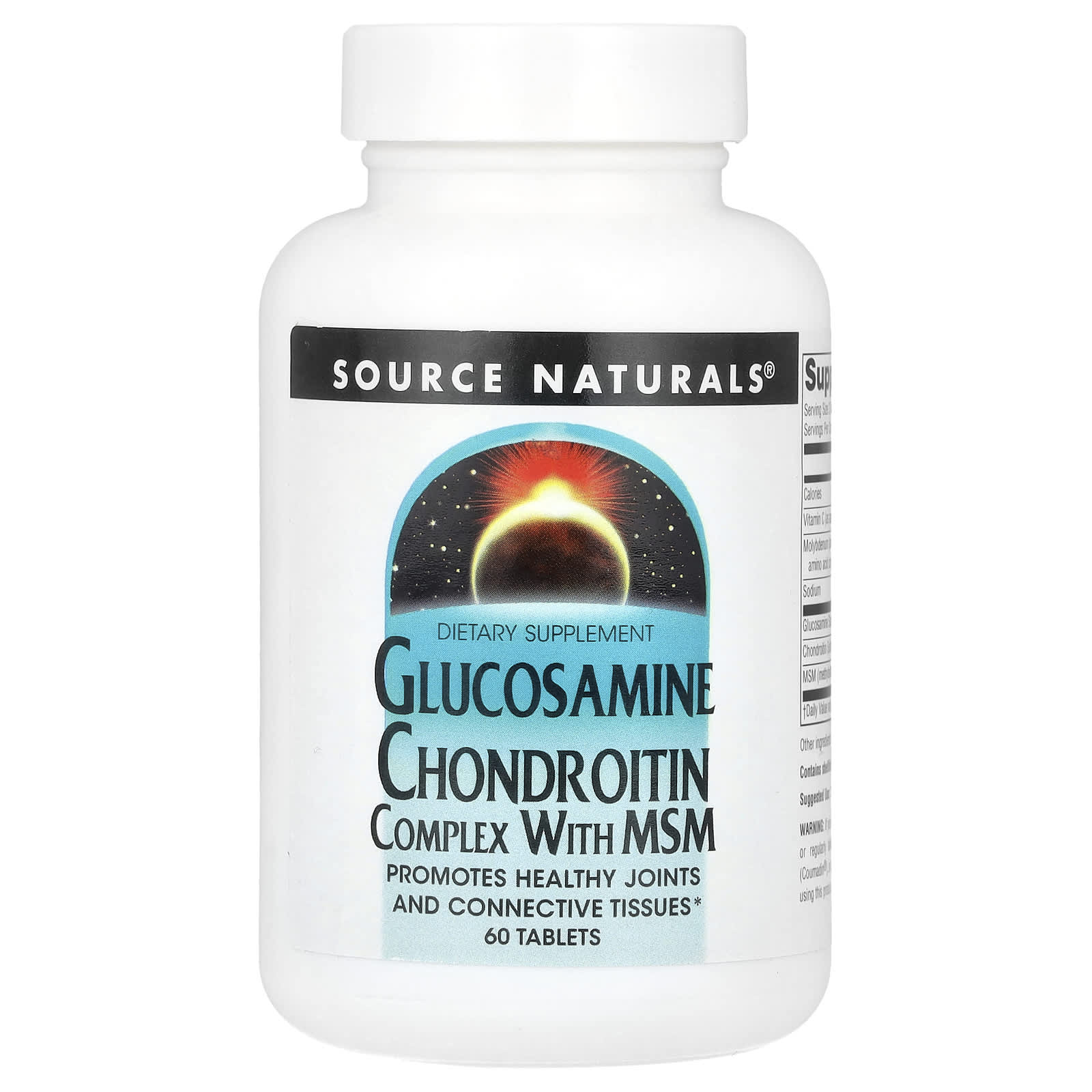 Source Naturals Glucosamine Chondroitin Complex With MSM – 60 comprimés — Tunisie