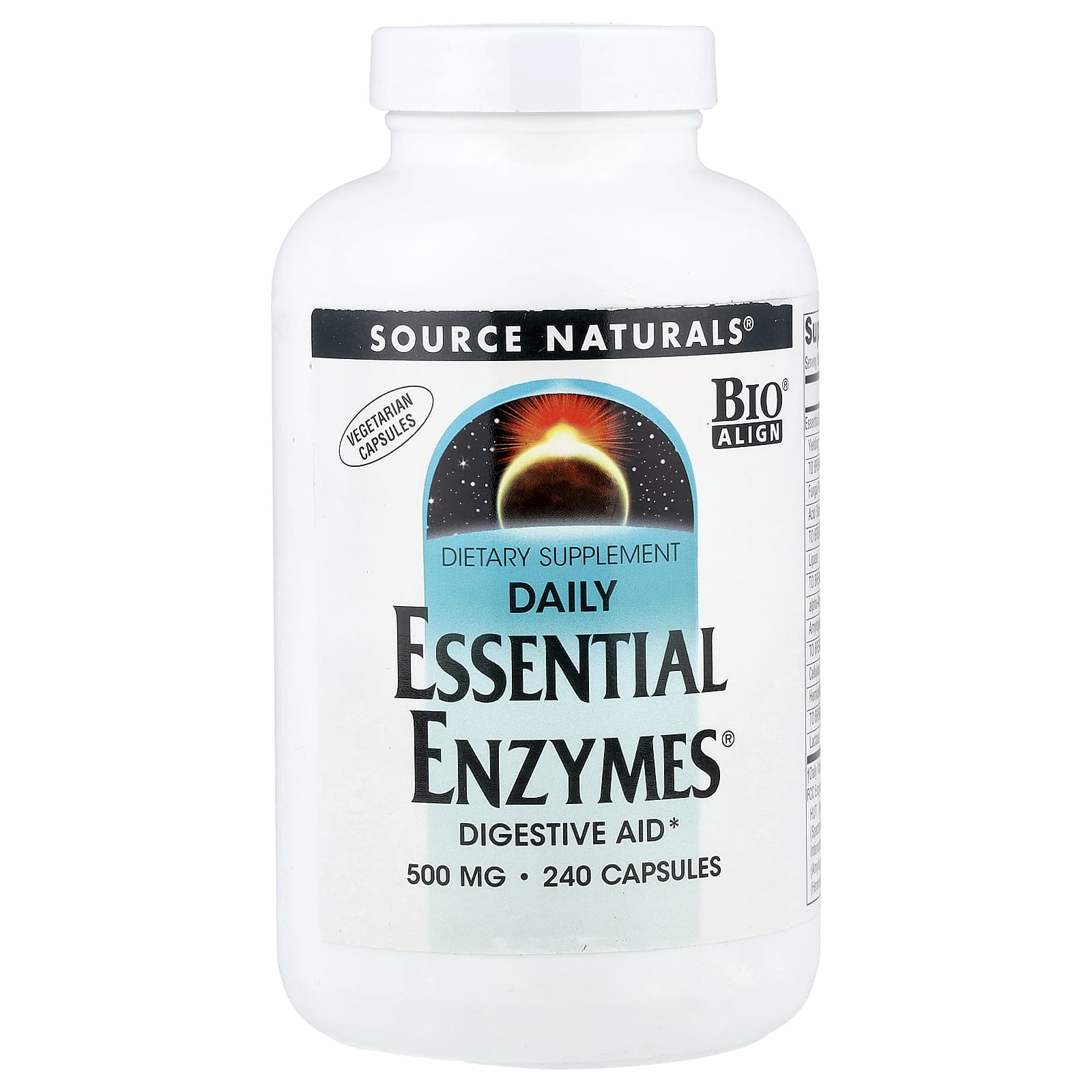 Source Naturals Daily Essential Enzymes – 240 gélules végétales — Tunisie
