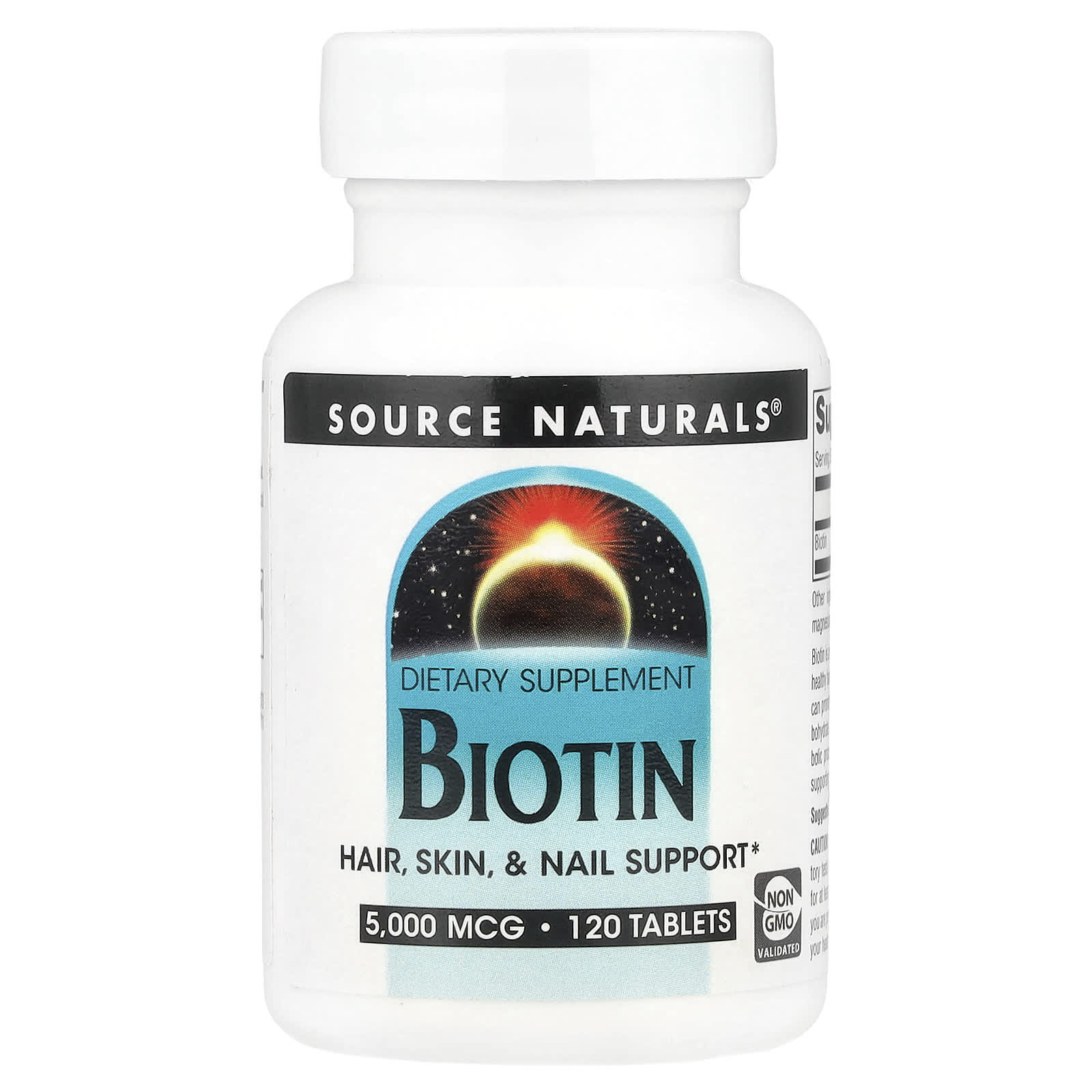 Source Naturals Biotin – 5 000 µg – 120 comprimés — Tunisie