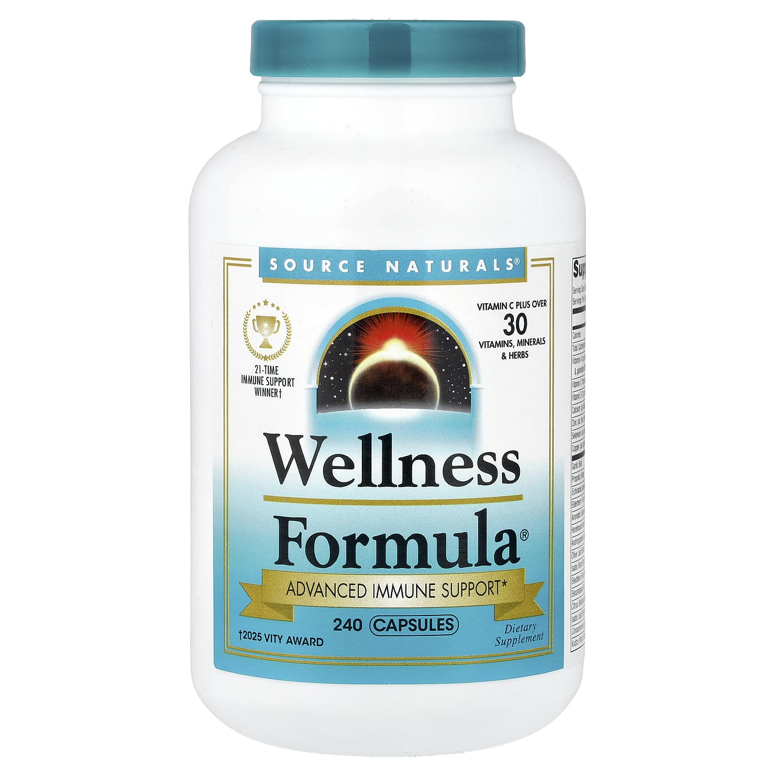 Source Naturals Wellness Formula, Advanced Immune Support – 240 gélules — Tunisie