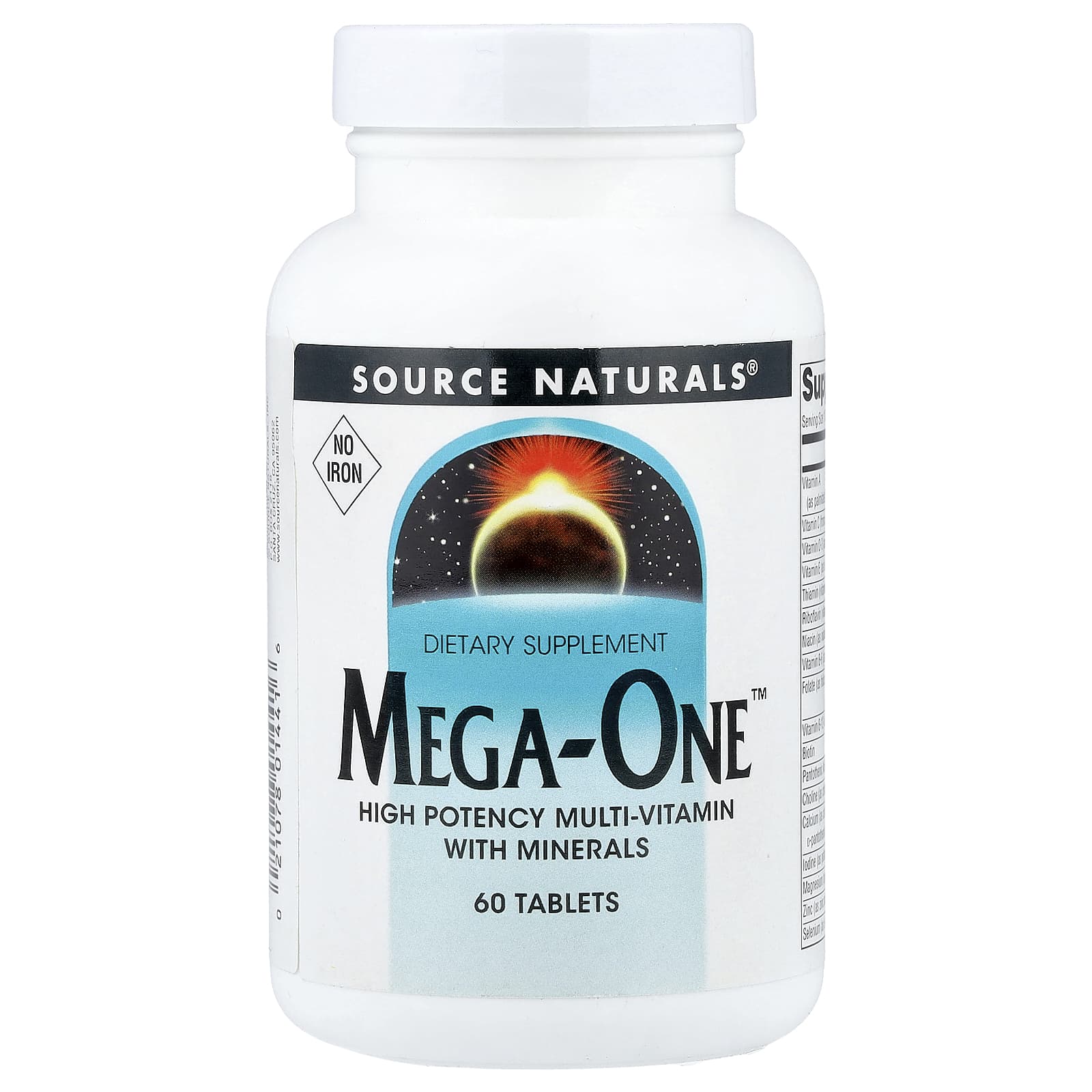 Source Naturals Mega-One, No Iron – 60 comprimés — Tunisie