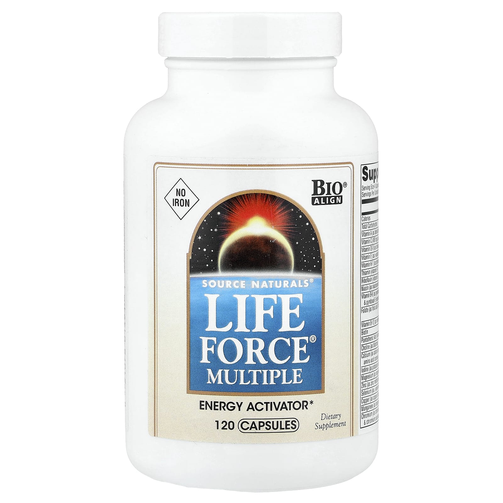 Source Naturals Life Force Multiple, No Iron – 120 gélules — Tunisie