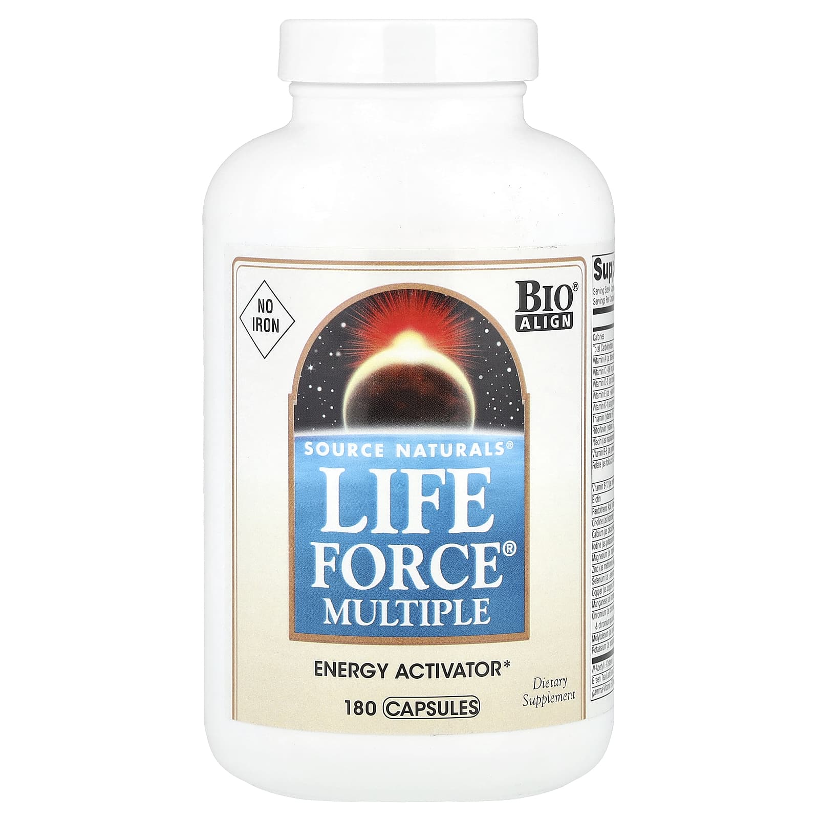 Source Naturals Life Force Multiple, No Iron – 180 gélules — Tunisie