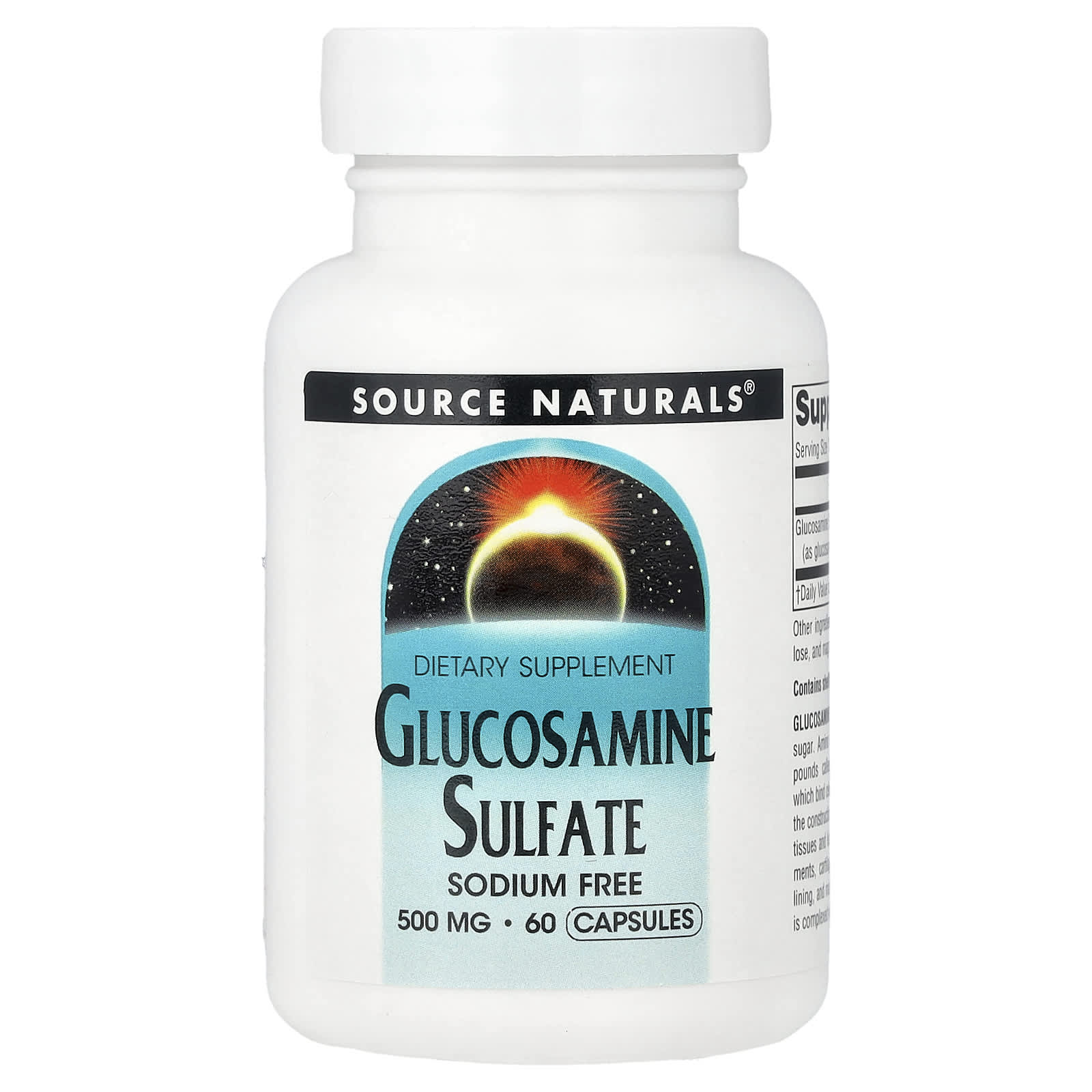 Source Naturals Glucosamine Sulfate, Sodium Free – 60 gélules — Tunisie
