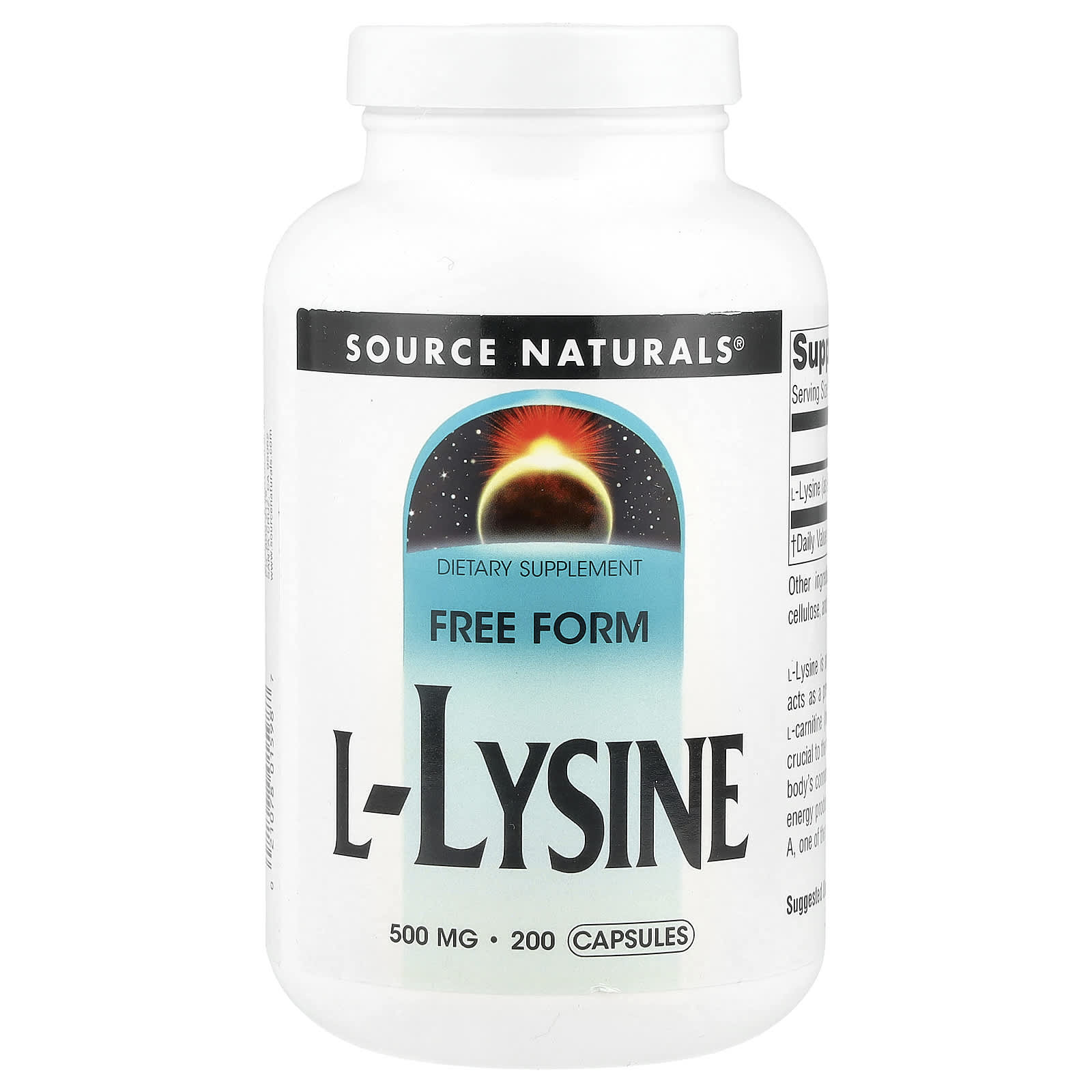 Source Naturals L-Lysine – 200 gélules — Tunisie
