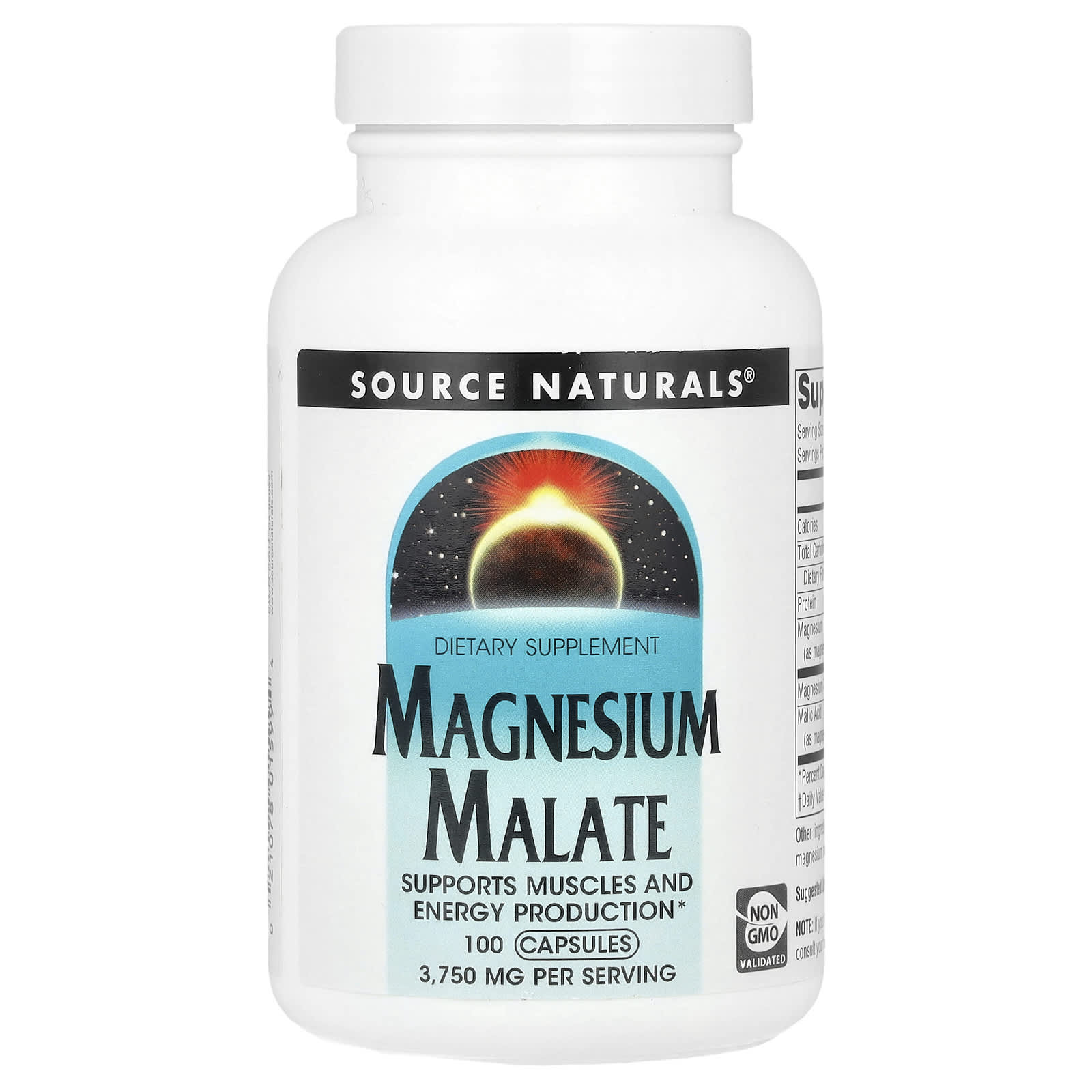 Source Naturals Magnesium Malate – 100 gélules — Tunisie