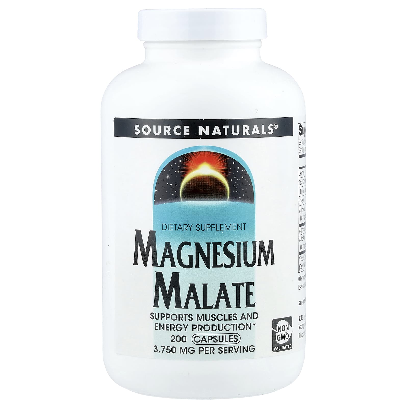 Source Naturals Magnesium Malate – 200 gélules — Tunisie