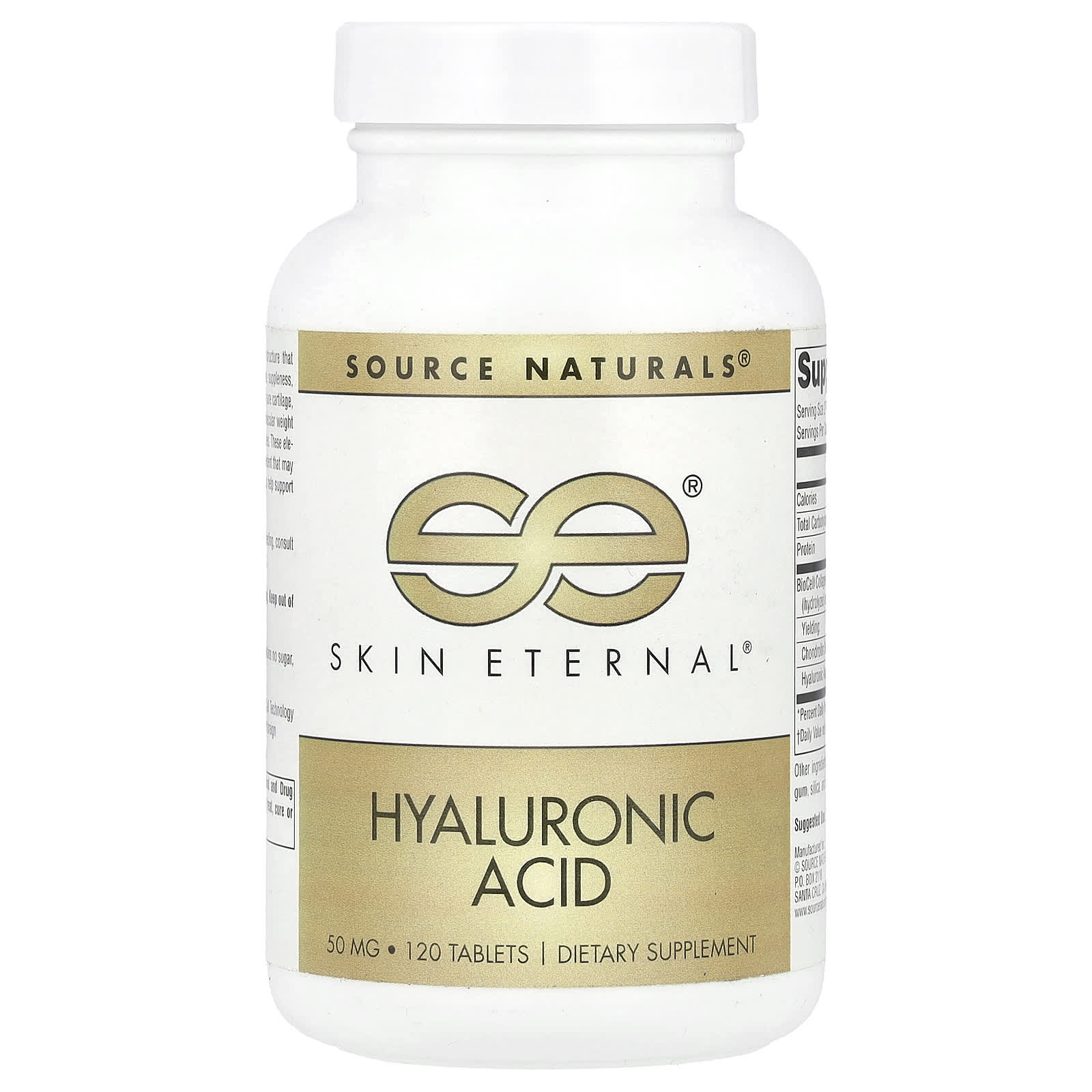 Source Naturals Skin Eternal, Hyaluronic Acid – 120 comprimés — Tunisie