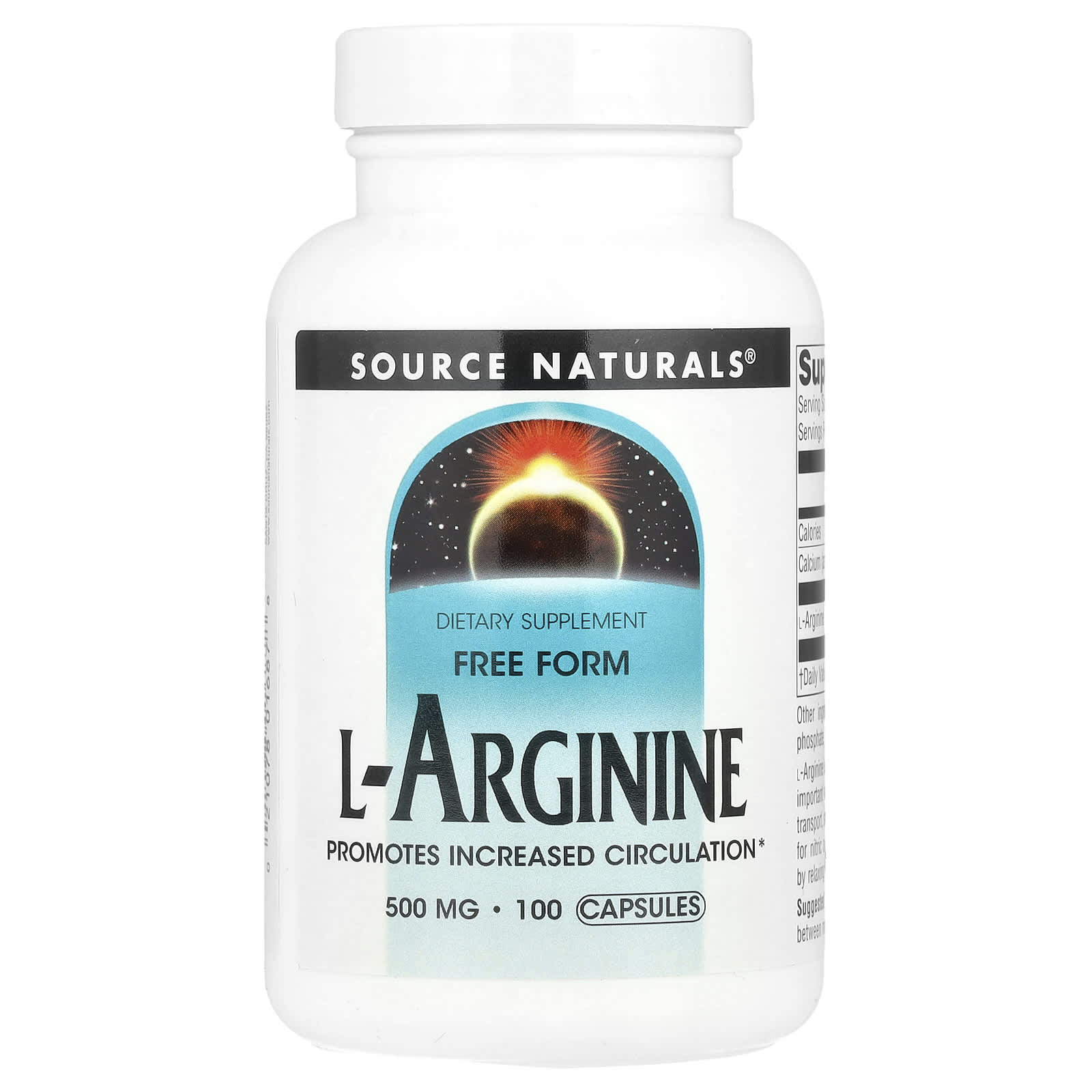 Source Naturals L-Arginine, Free Form – 100 gélules — Tunisie