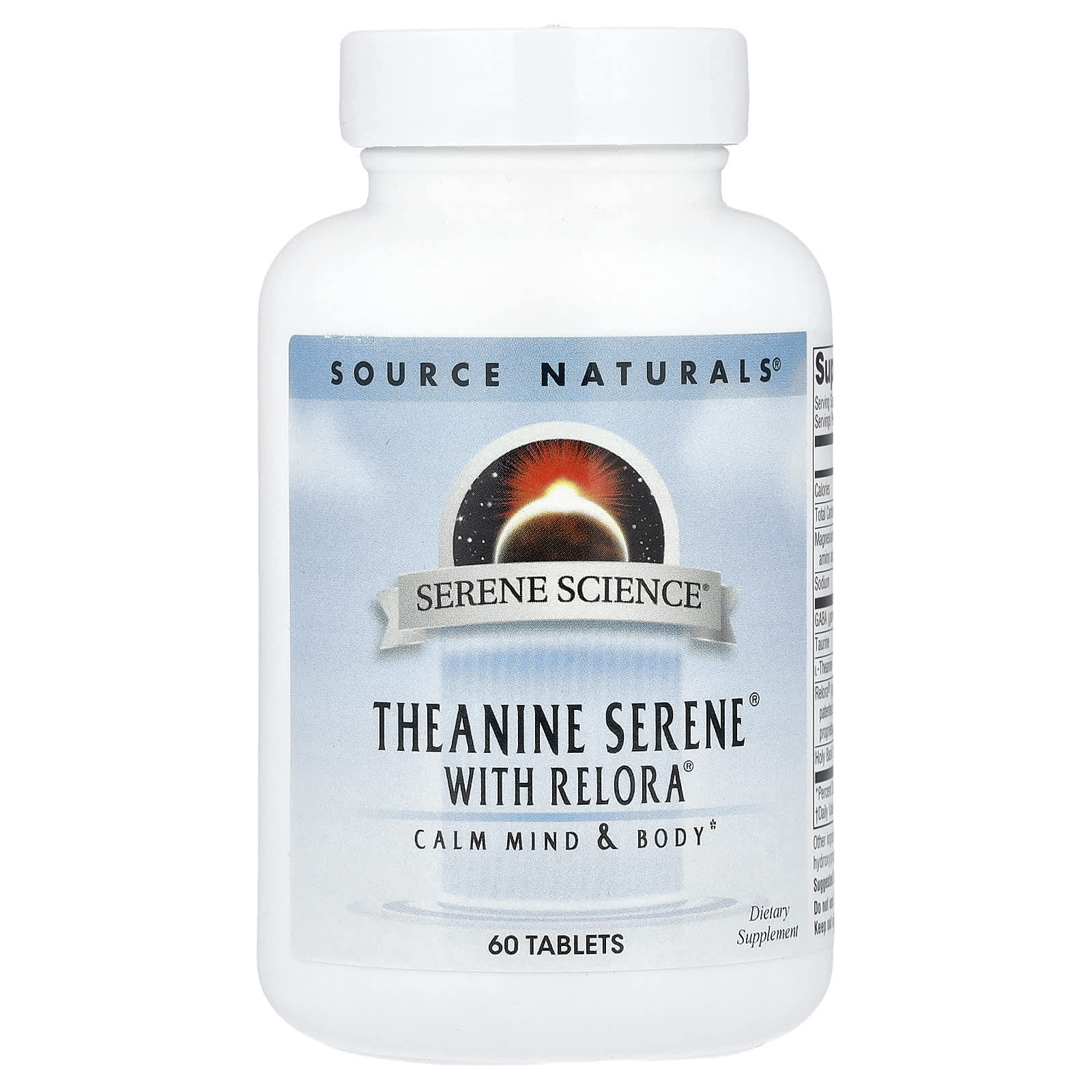 Source Naturals Serene Science, Theanine Serene With Relora – 60 comprimés — Tunisie
