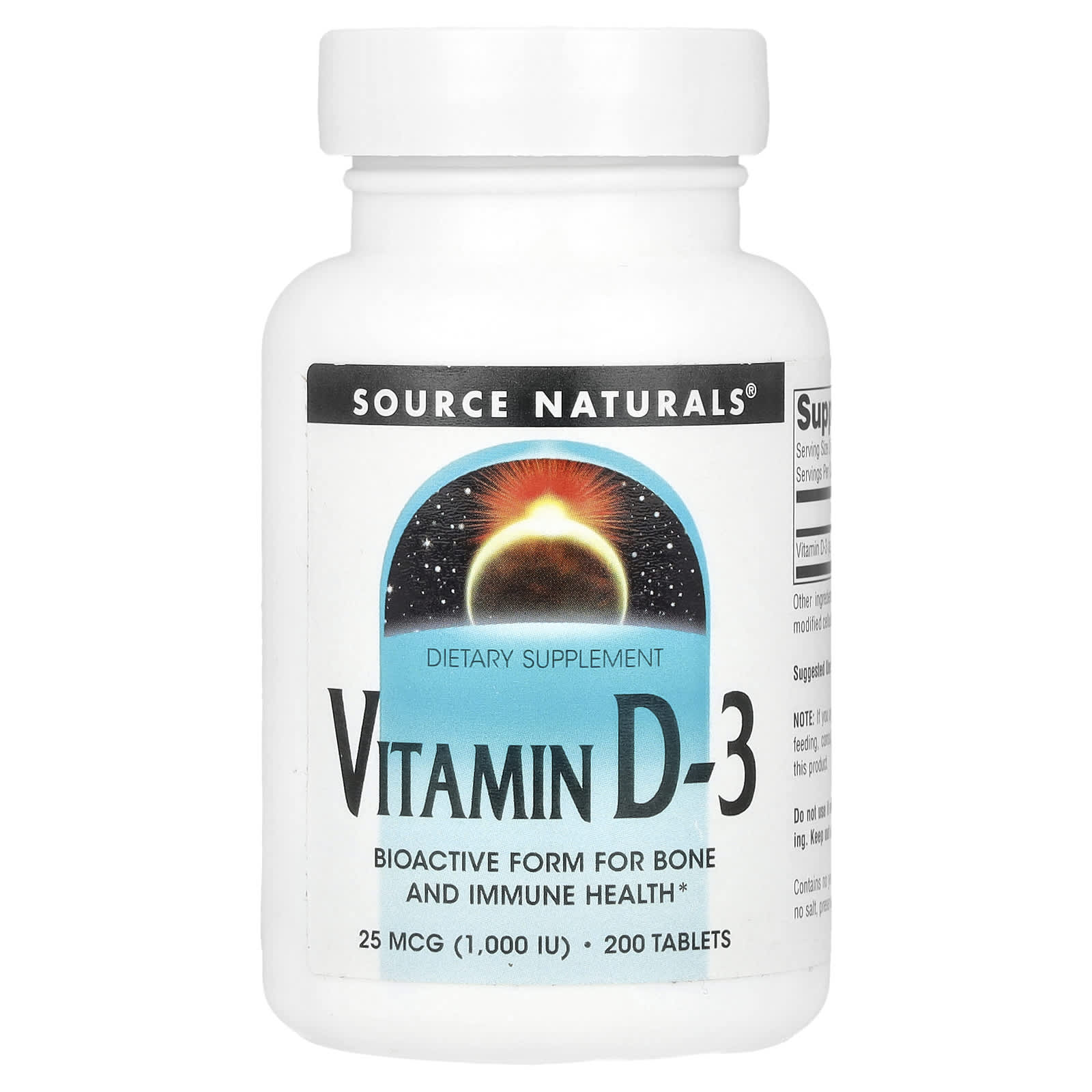 Source Naturals Vitamin D-3 – 200 comprimés — Tunisie