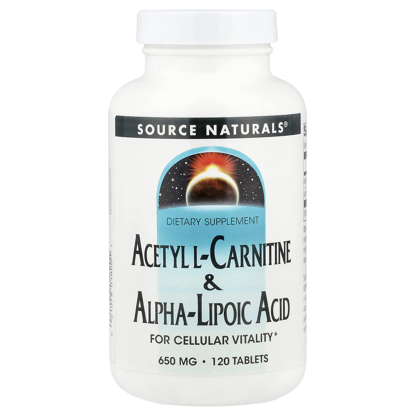 Source Naturals Acetyl L-Carnitine & Alpha-Lipoic Acid – 120 comprimés — Tunisie