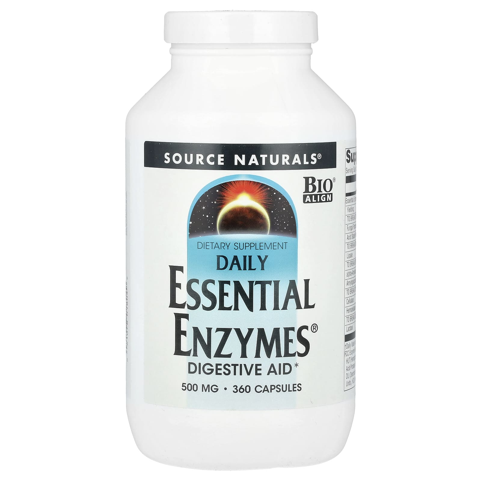 Source Naturals Daily Essential Enzymes – 360 gélules — Tunisie