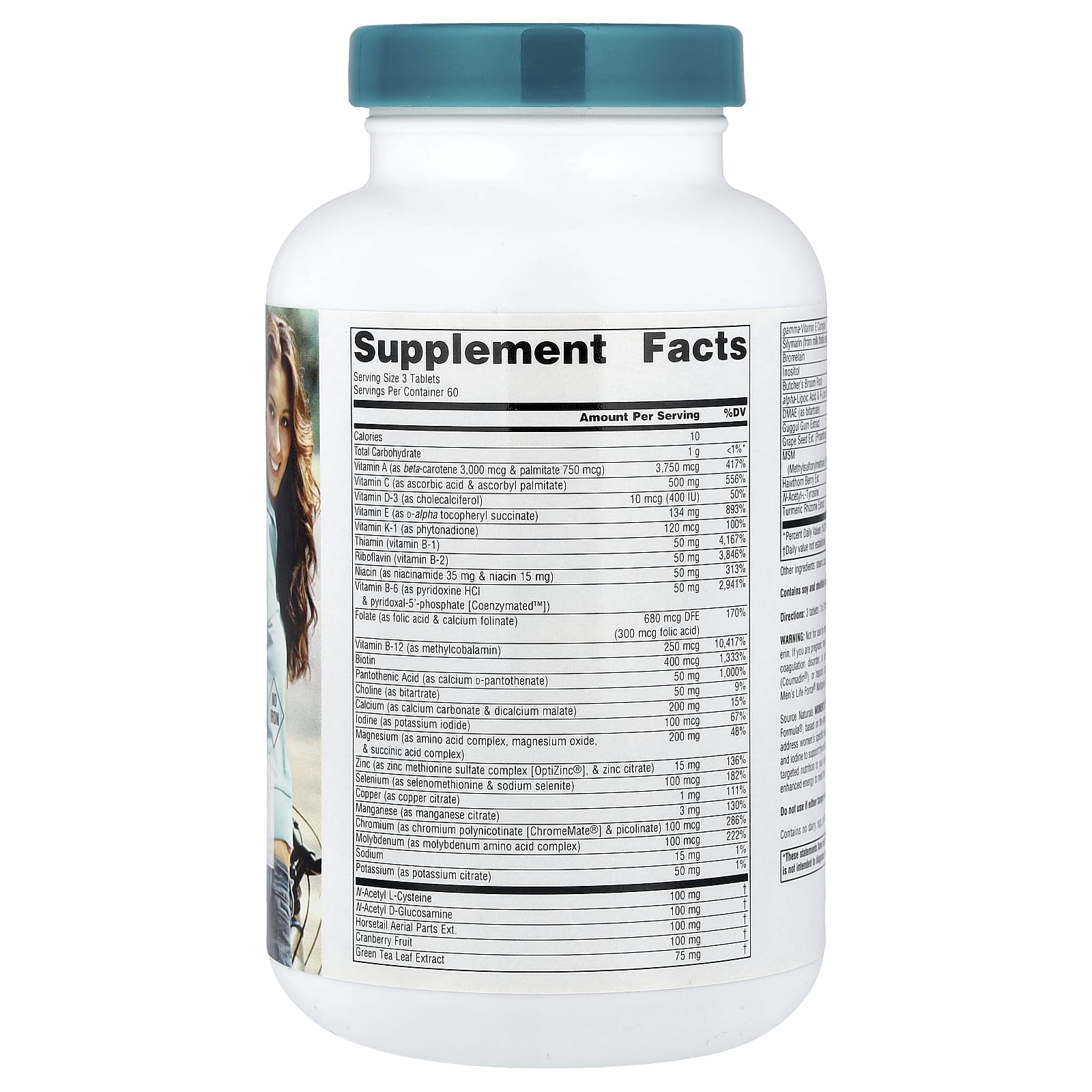 Source Naturals Women's Life Force Multiple, No Iron – 180 comprimés — photo 2 sur 2