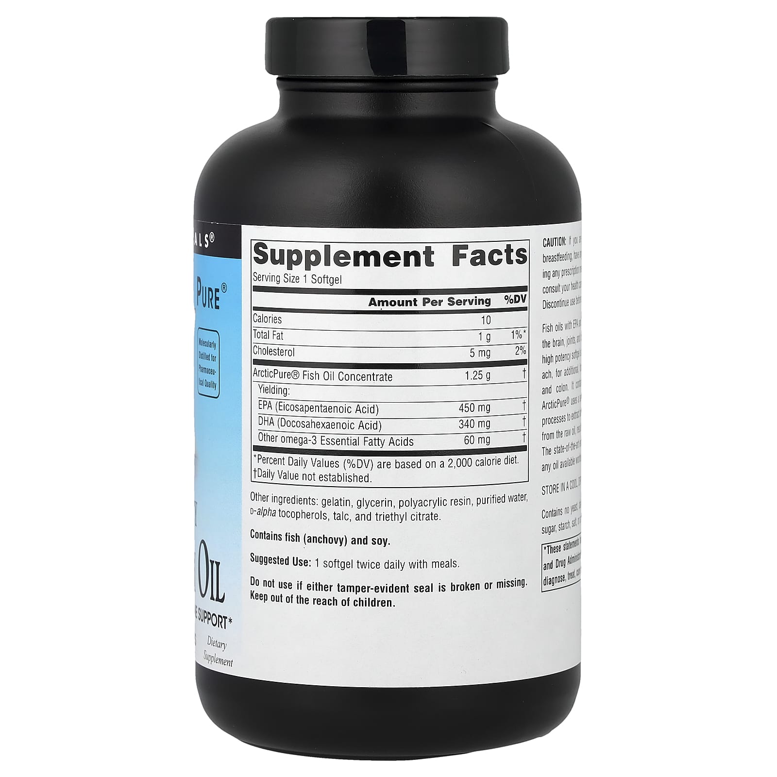 Source Naturals Arctic Pure – Omega-3 Fish Oil – 120 capsules molles — photo 2 sur 2