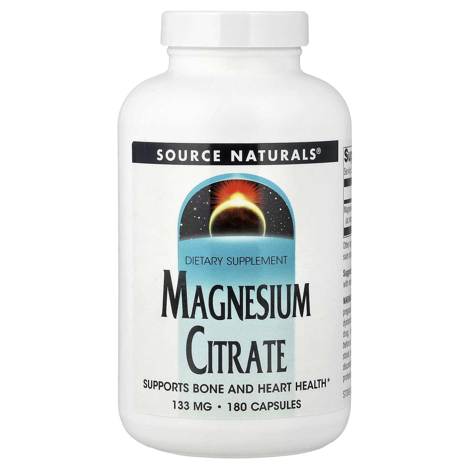 Source Naturals Magnesium Citrate – 180 gélules — Tunisie