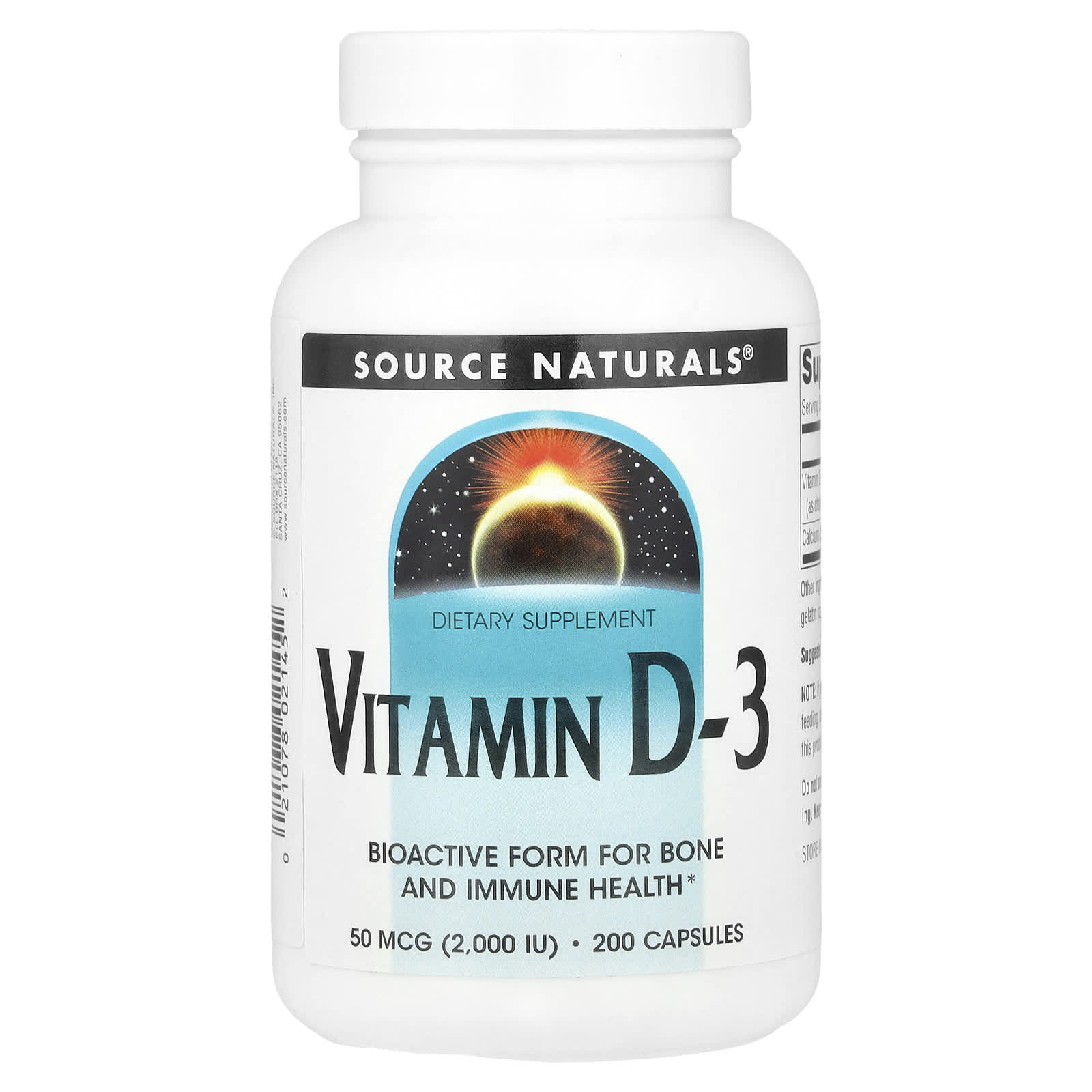 Source Naturals Vitamin D-3 – 200 gélules — Tunisie