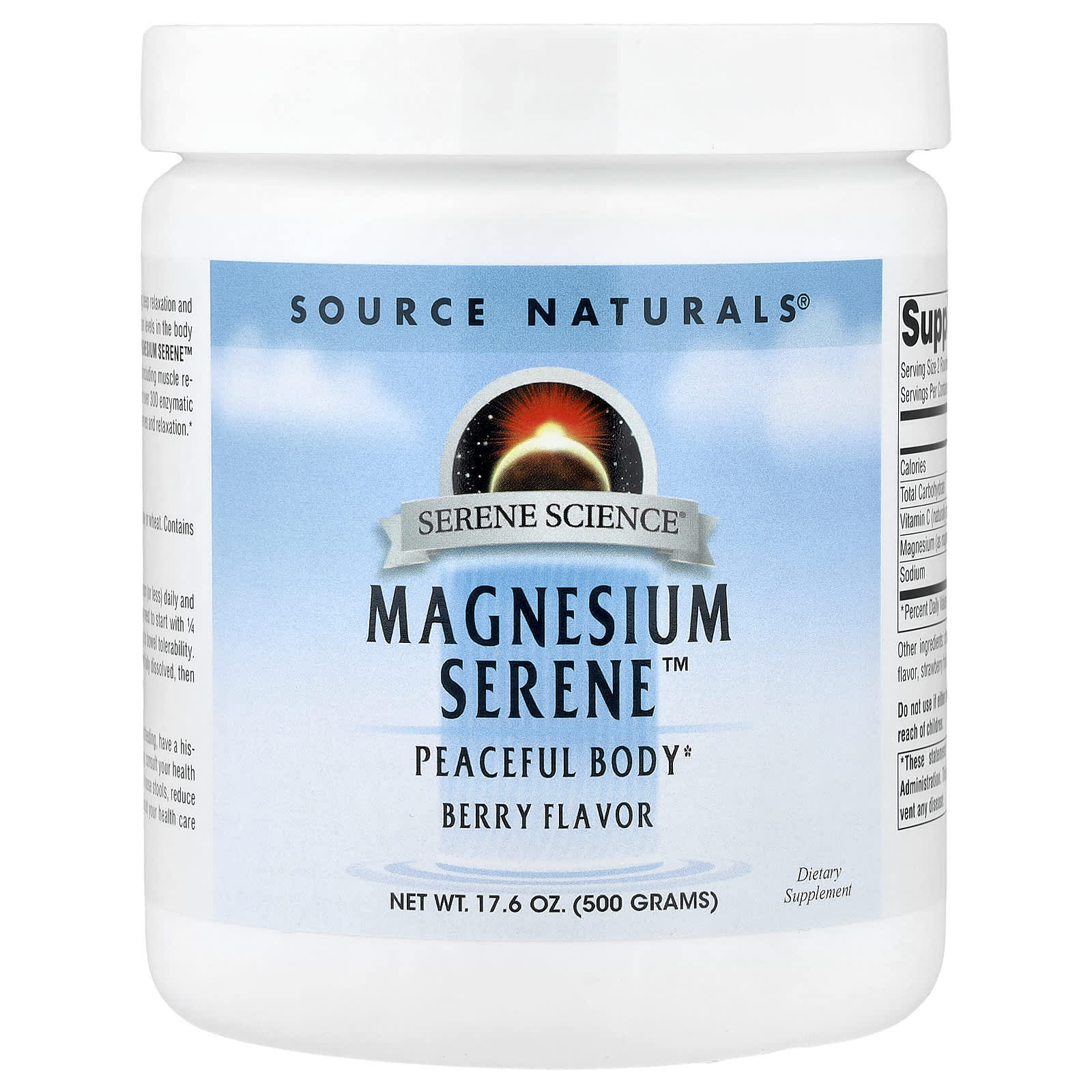 Source Naturals Magnesium Serene – Berry – 500 g — Tunisie