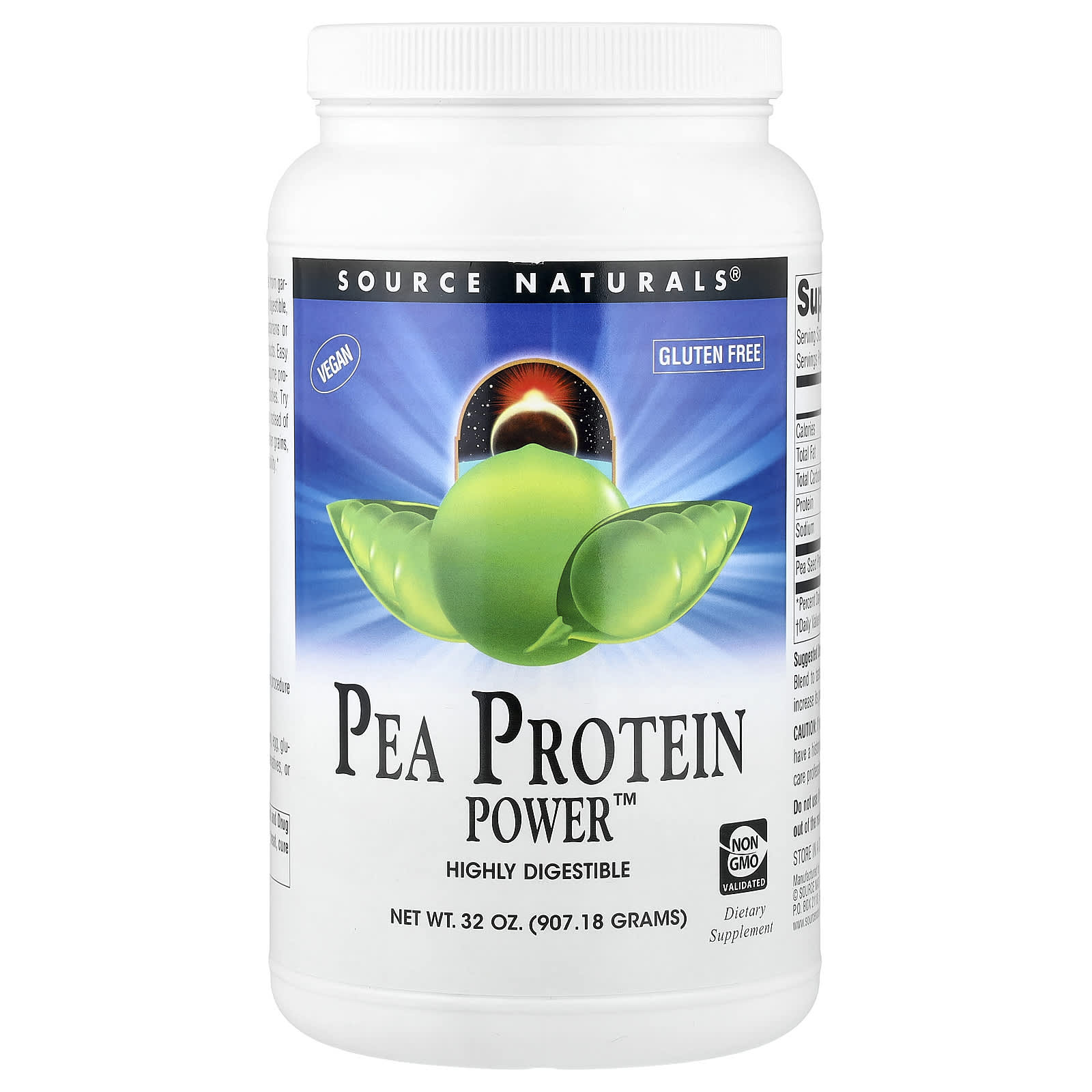 Source Naturals Pea Protein Power – 907,18 g — Tunisie
