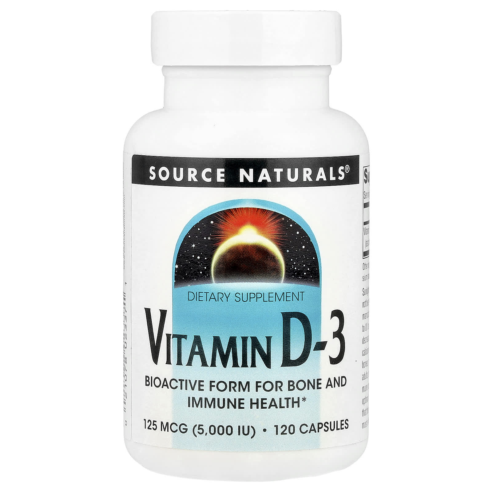 Source Naturals Vitamin D-3 – 120 gélules — Tunisie