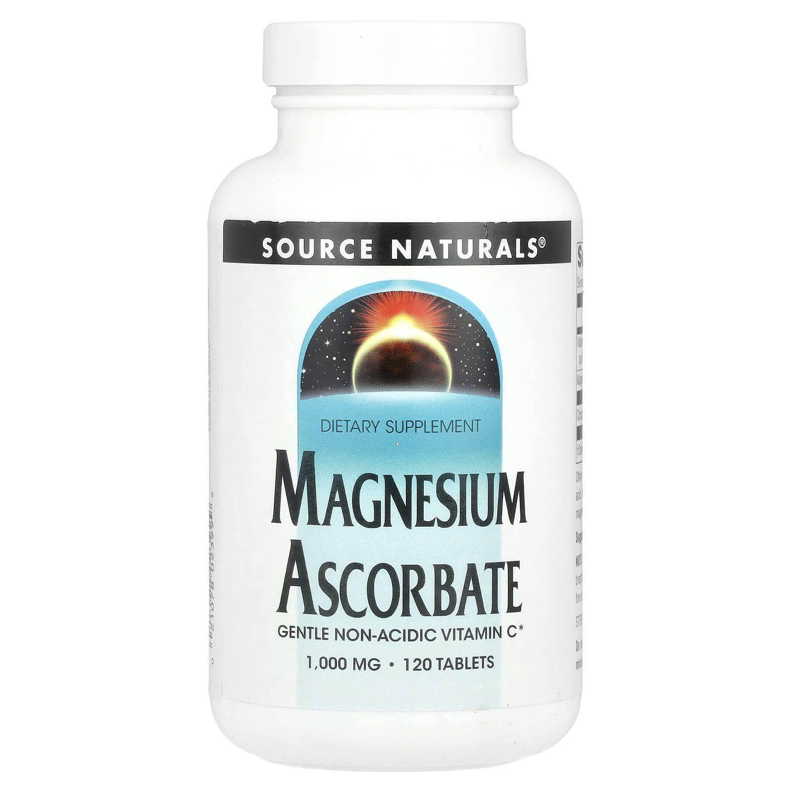 Source Naturals Magnesium Ascorbate – 120 comprimés — Tunisie