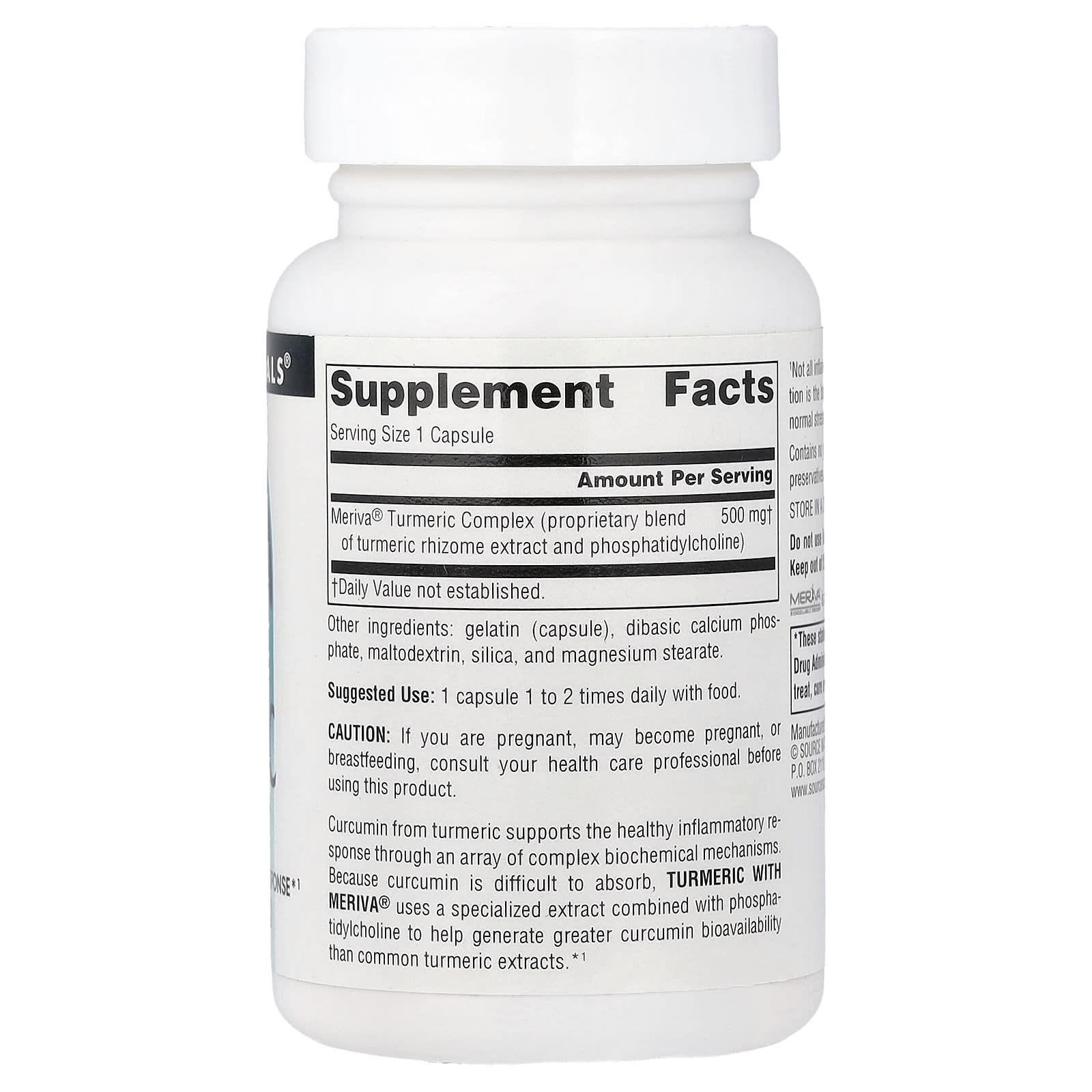 Source Naturals Turmeric With Meriva – 30 gélules — photo 2 sur 2
