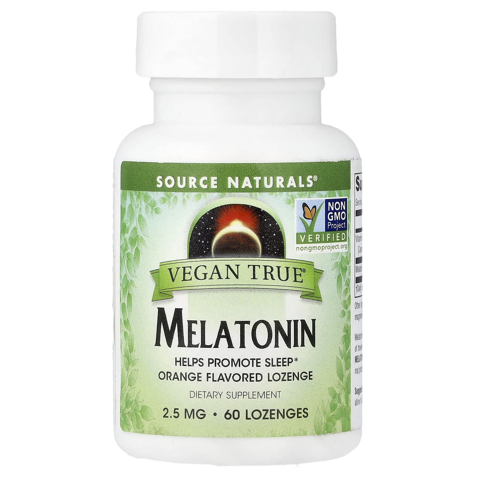 Source Naturals Vegan True, Melatonin – Orange – 60 pastilles — Tunisie