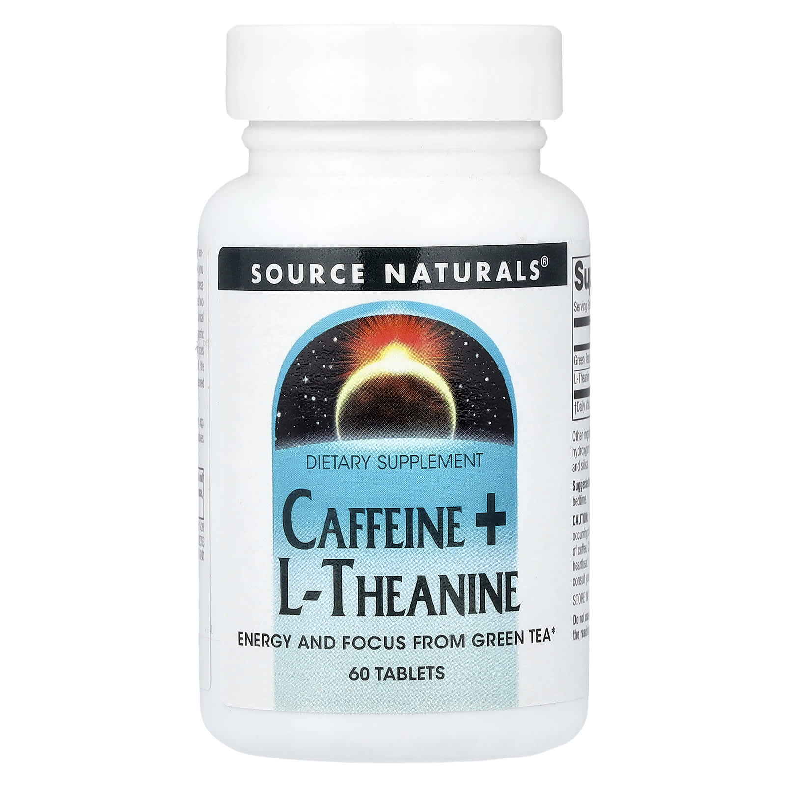 Source Naturals Caffeine + L-Theanine – 60 comprimés — Tunisie