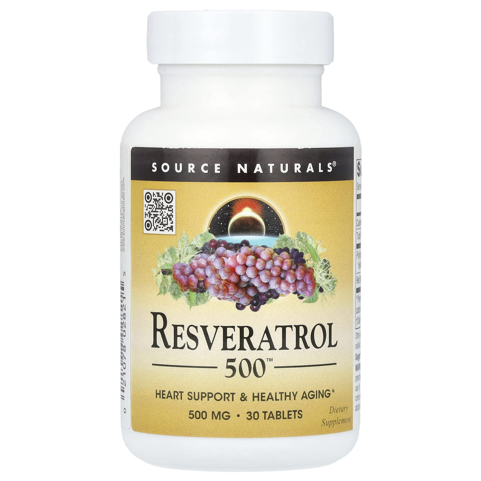 Source Naturals Resveratrol 500 – 30 comprimés — Tunisie
