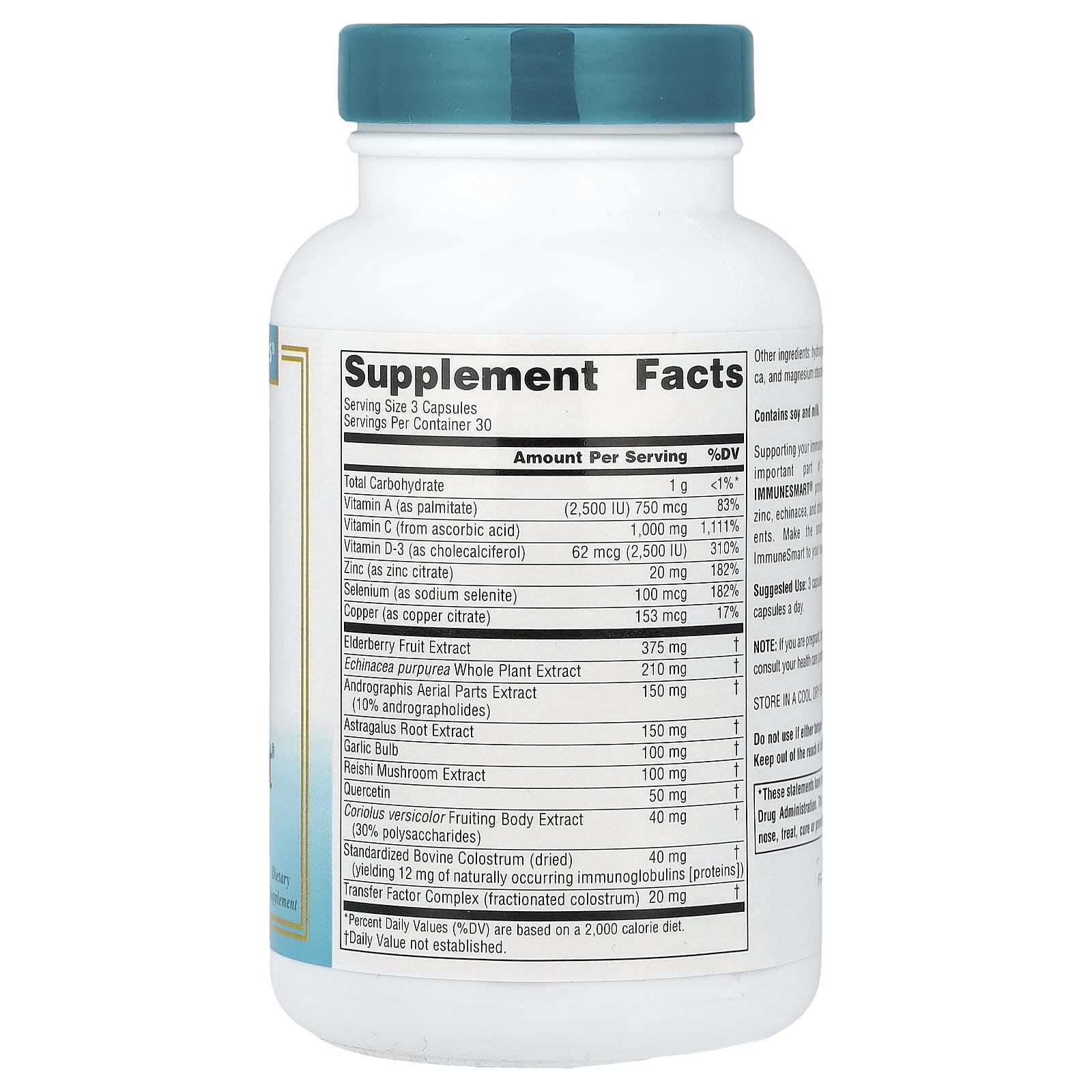 Source Naturals Wellness, ImmuneSmart – 90 gélules — photo 2 sur 2