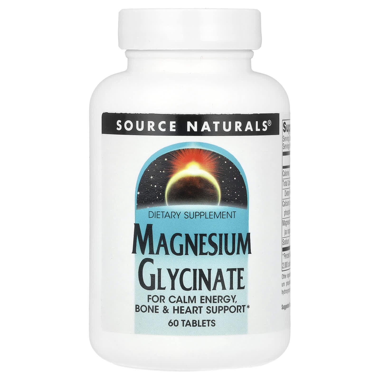 Source Naturals Magnesium Glycinate – 60 comprimés — Tunisie