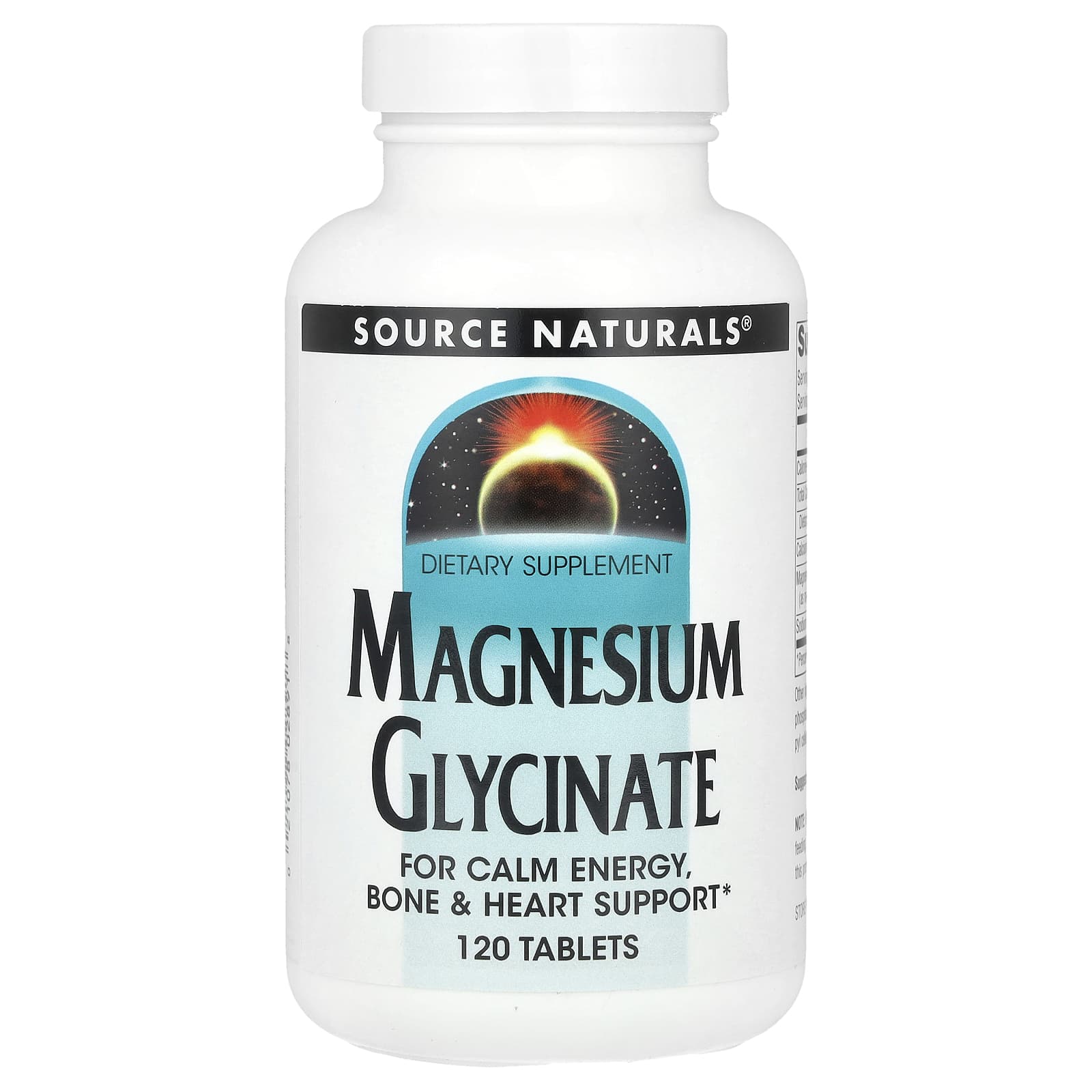 Source Naturals Magnesium Glycinate – 120 comprimés — Tunisie