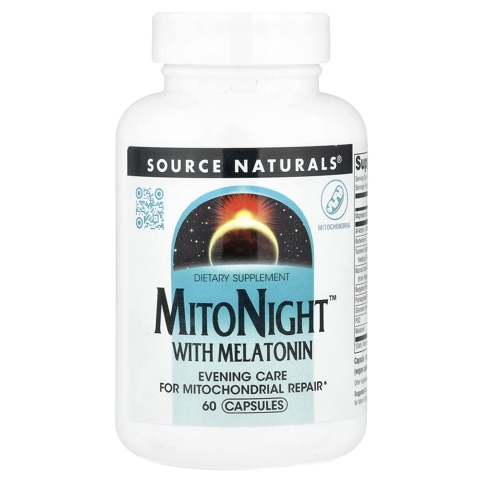 Source Naturals MitoNight With Melatonin – 60 gélules — Tunisie