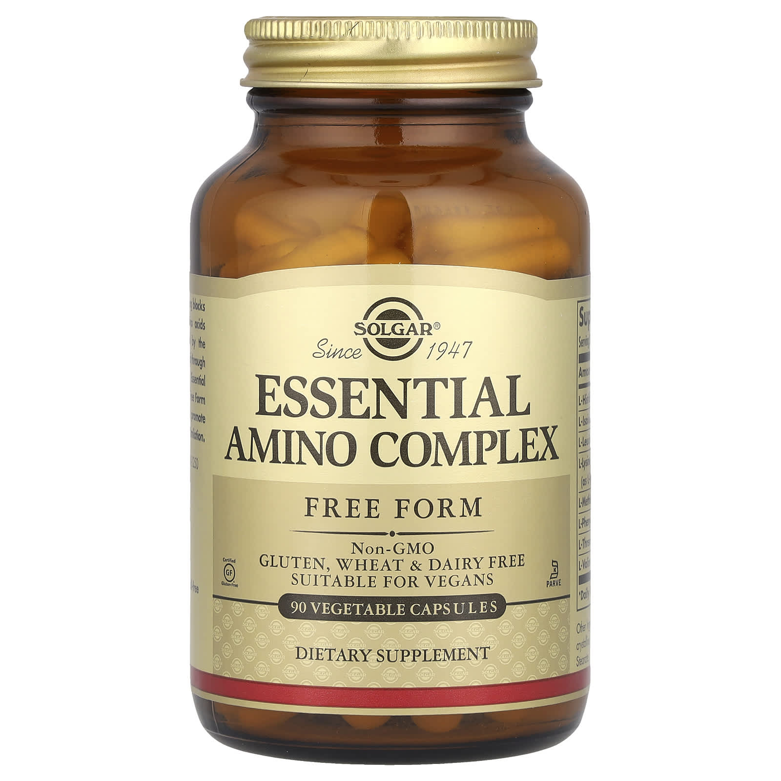 Solgar Essential Amino Complex, 90 Vegetable Capsules — Tunisie