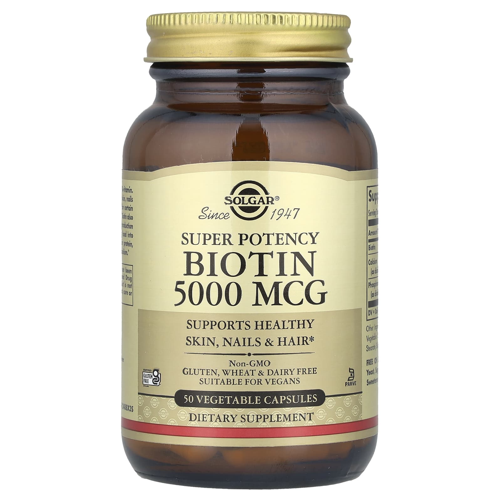 Solgar Biotin, 50 Vegetable Capsules — Tunisie