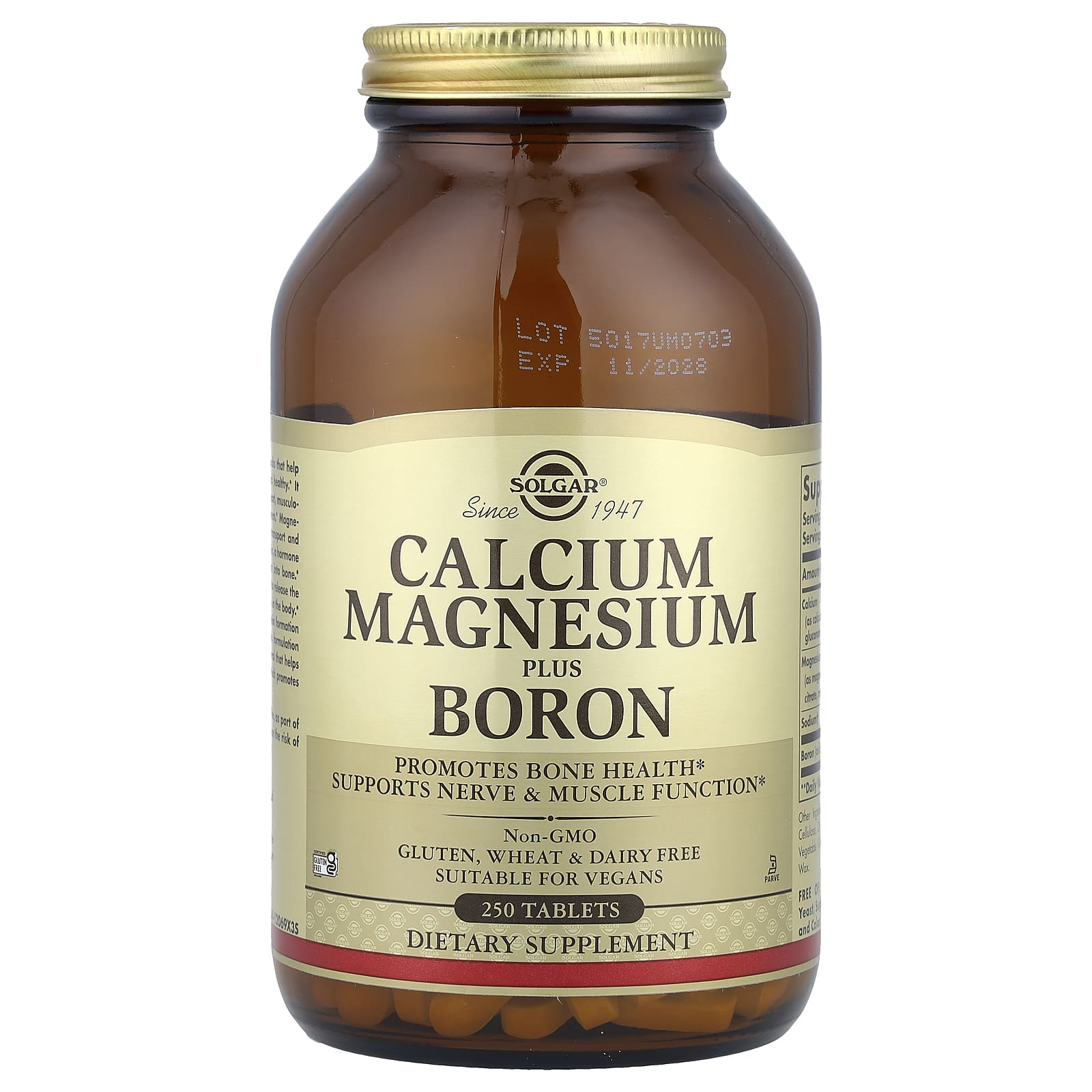Solgar Calcium Magnesium Plus Boron – 250 comprimés — Tunisie