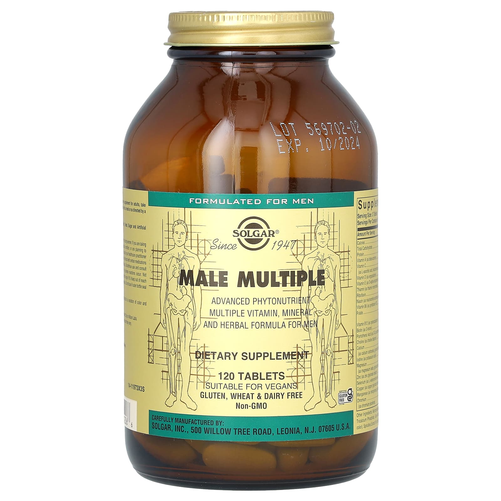 Solgar Male Multiple – 120 comprimés — Tunisie
