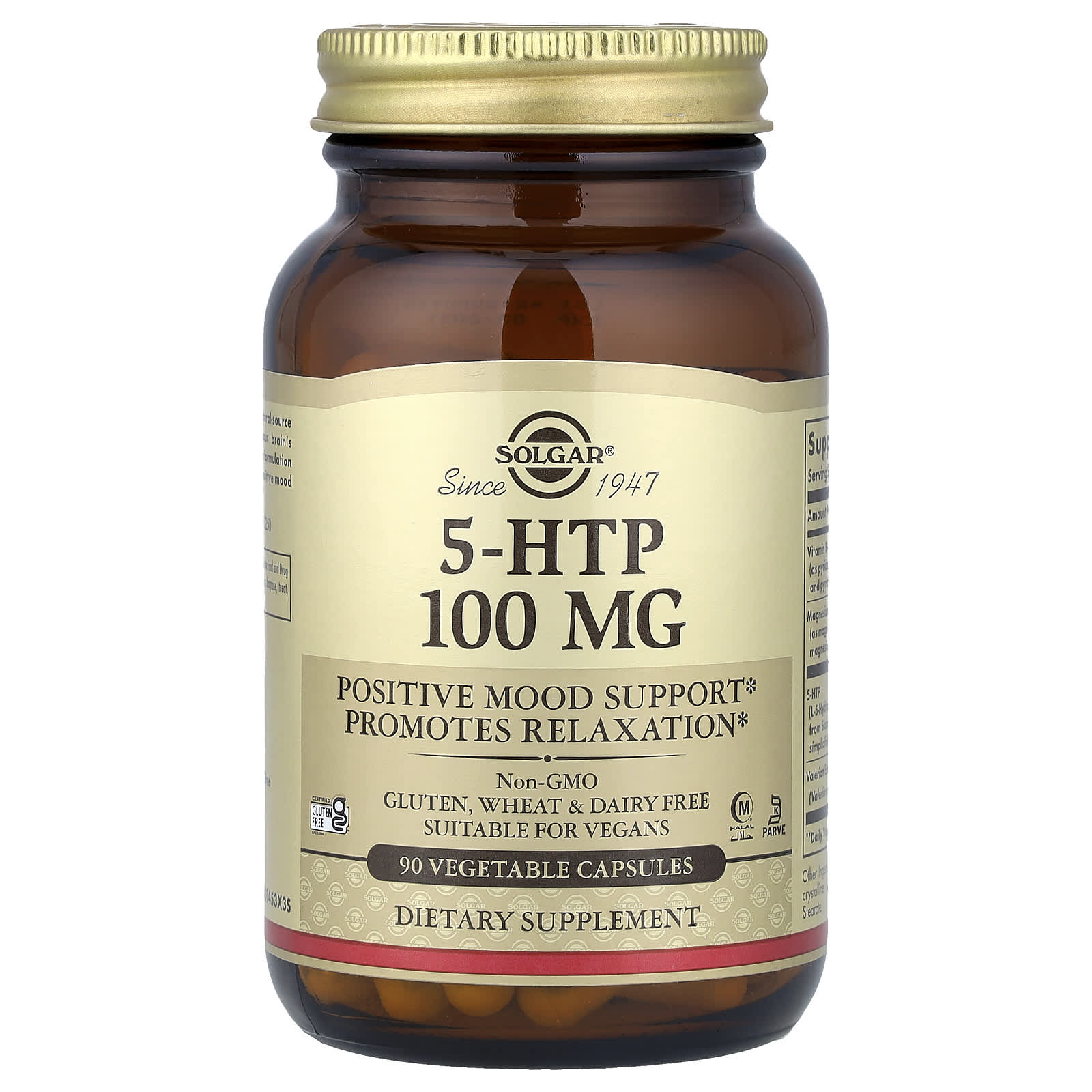 Solgar 5-HTP, 90 Vegetable Capsules — Tunisie