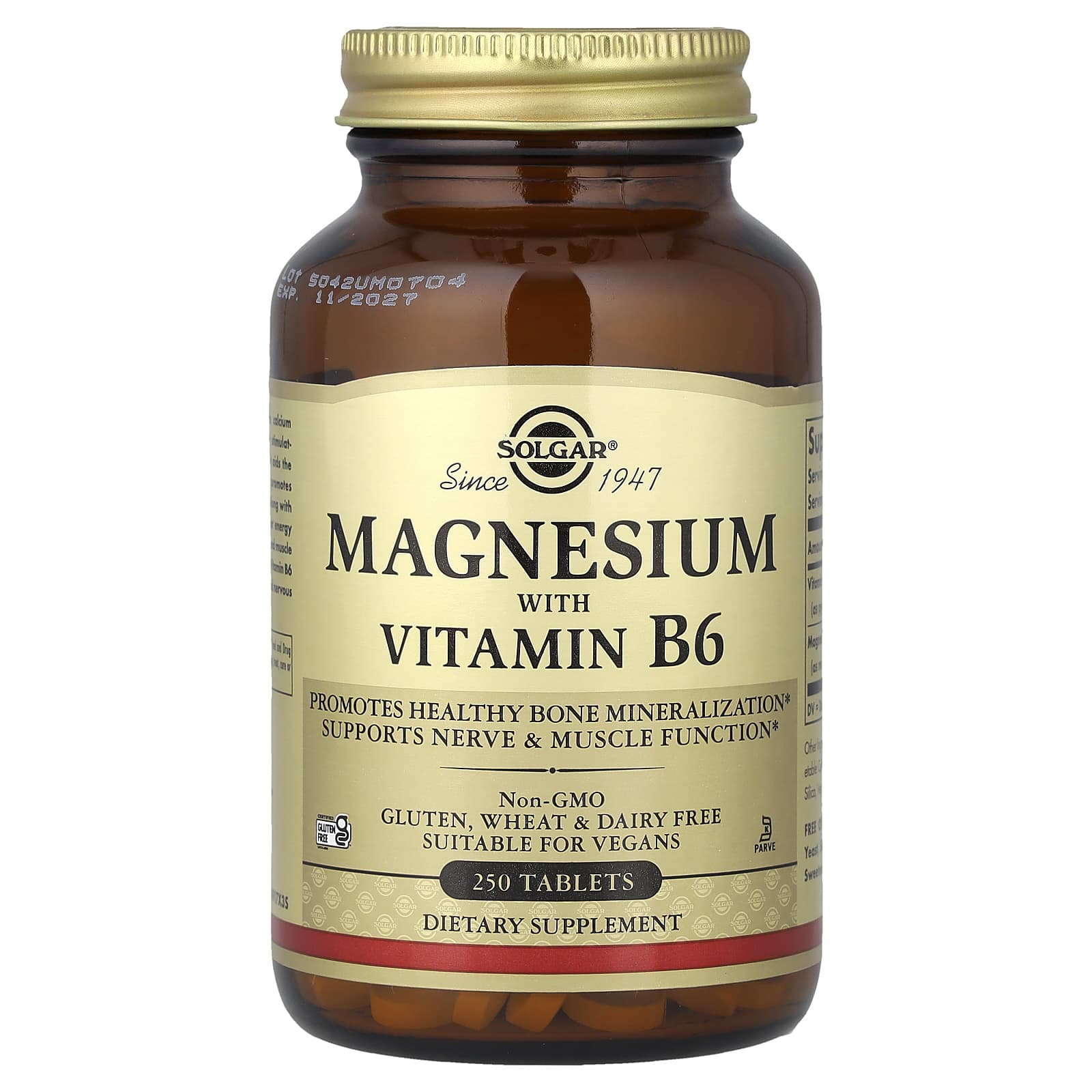 Solgar Magnesium With Vitamin B6 – 250 comprimés — Tunisie