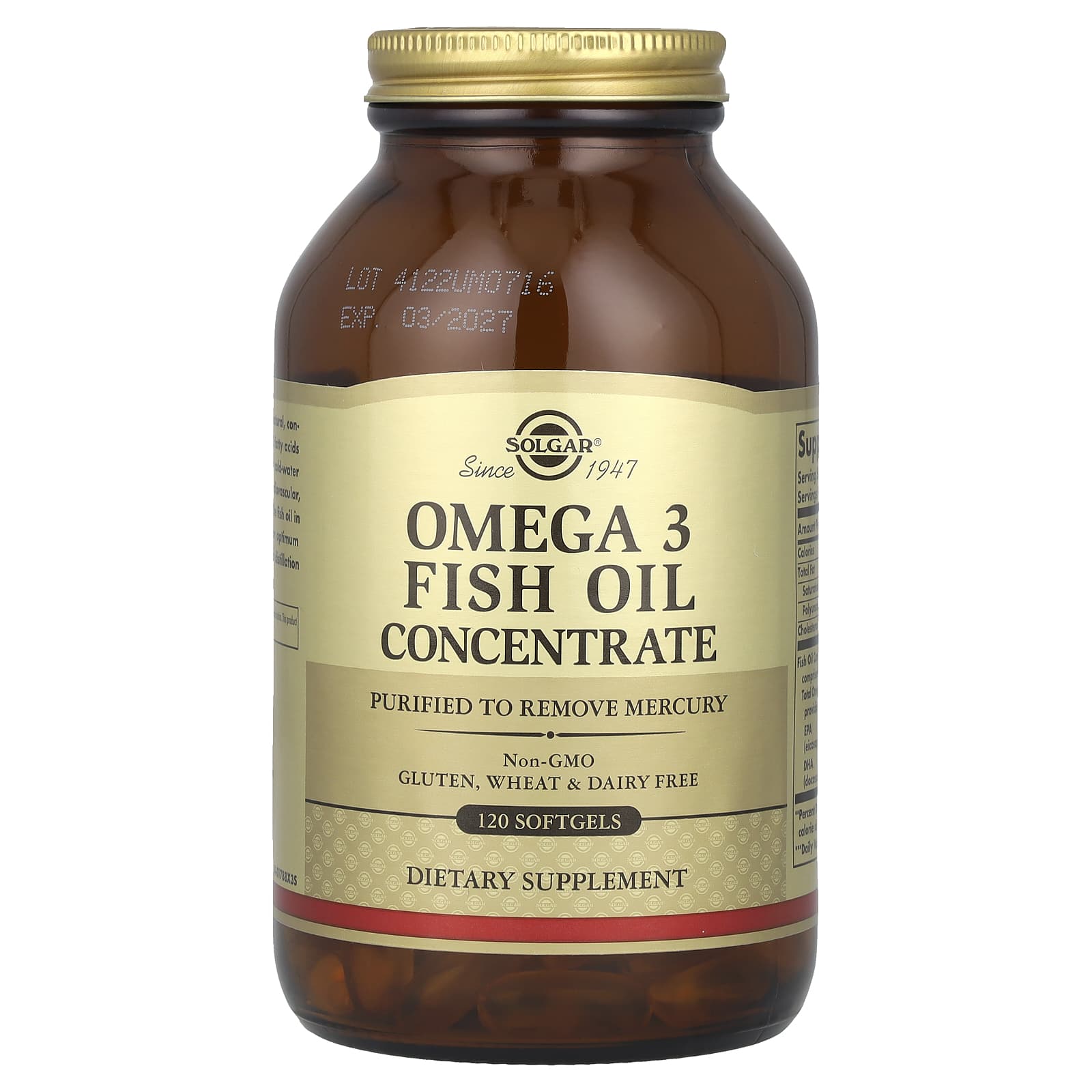 Solgar Omega 3 Fish Oil Concentrate – 120 capsules molles — Tunisie