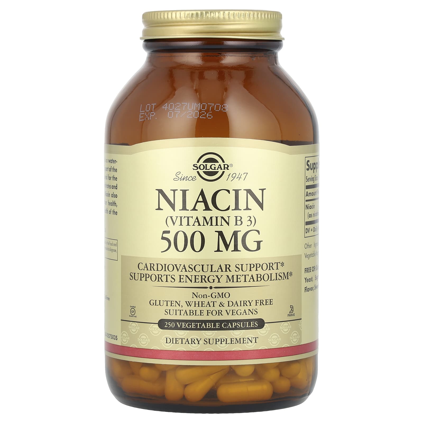 Solgar Niacin (Vitamin B3) – 500 mg — Tunisie