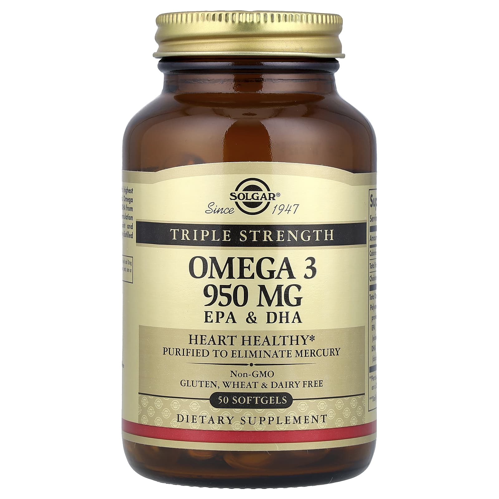 Solgar Omega-3, EPA & DHA, Triple Strength – 50 capsules molles — Tunisie