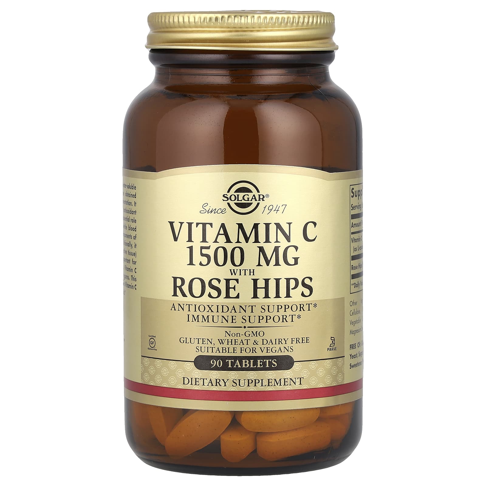 Solgar Vitamin C with Rose Hips – 90 comprimés — Tunisie