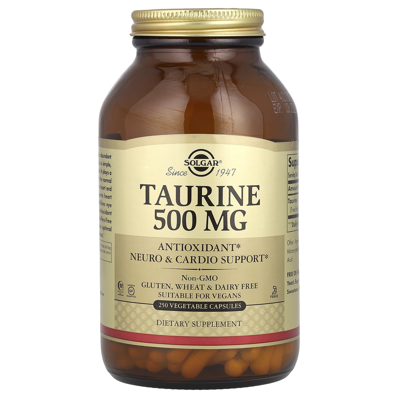 Solgar Taurine – 500 mg — Tunisie