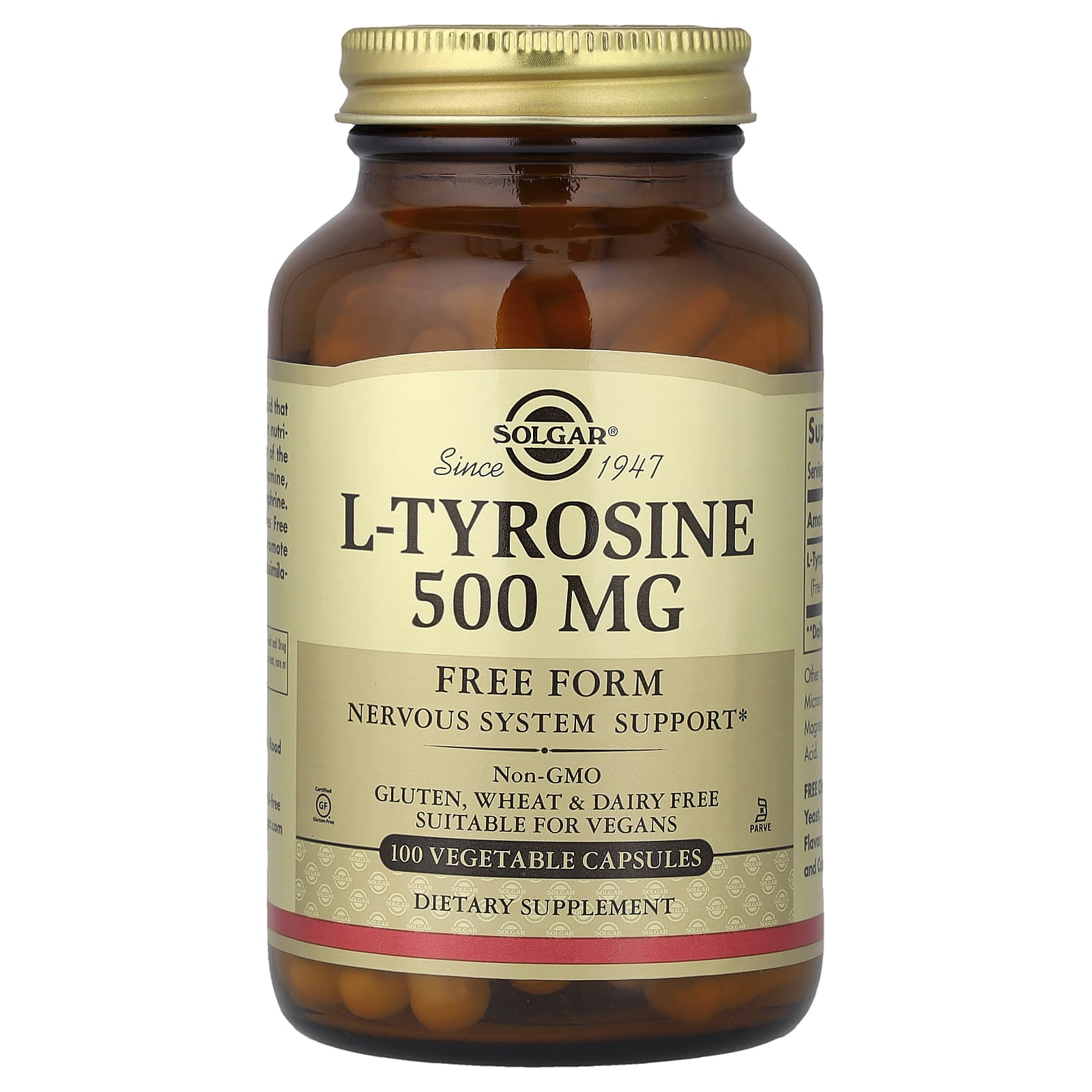 Solgar L-Tyrosine – 500 mg — Tunisie