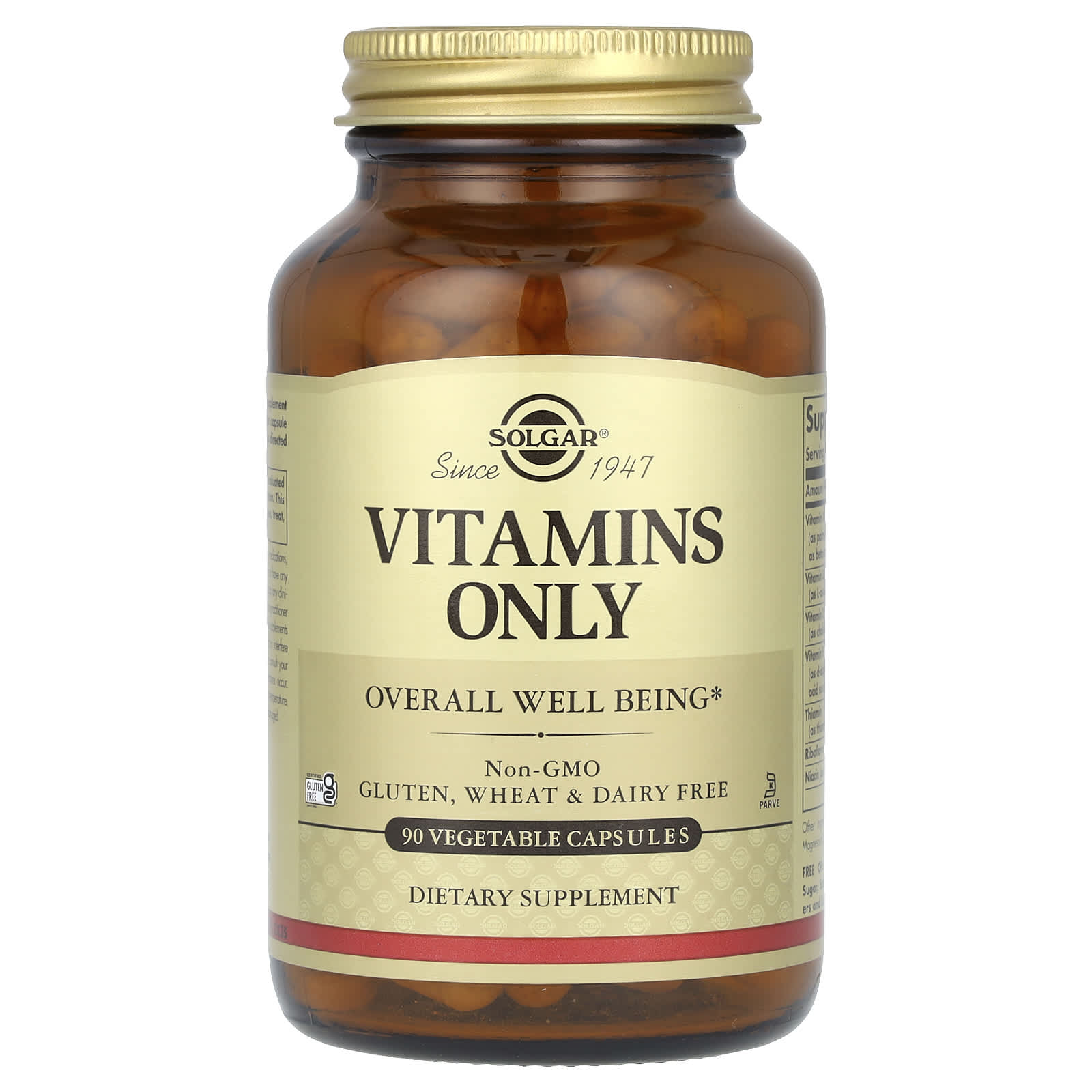 Solgar Vitamins Only, 90 Vegetable Capsules — Tunisie