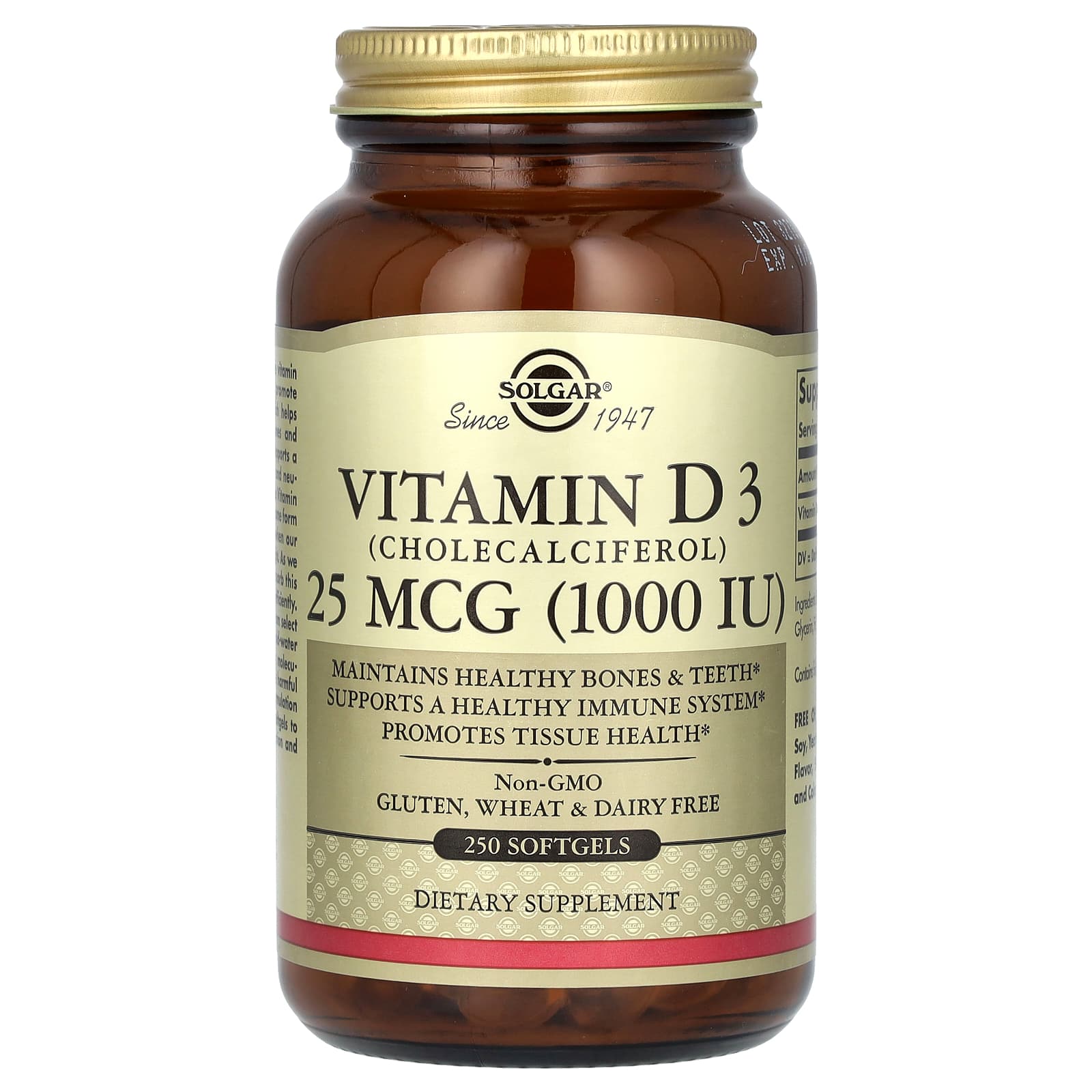 Solgar Vitamin D3 – 25 µg – 250 capsules molles — Tunisie