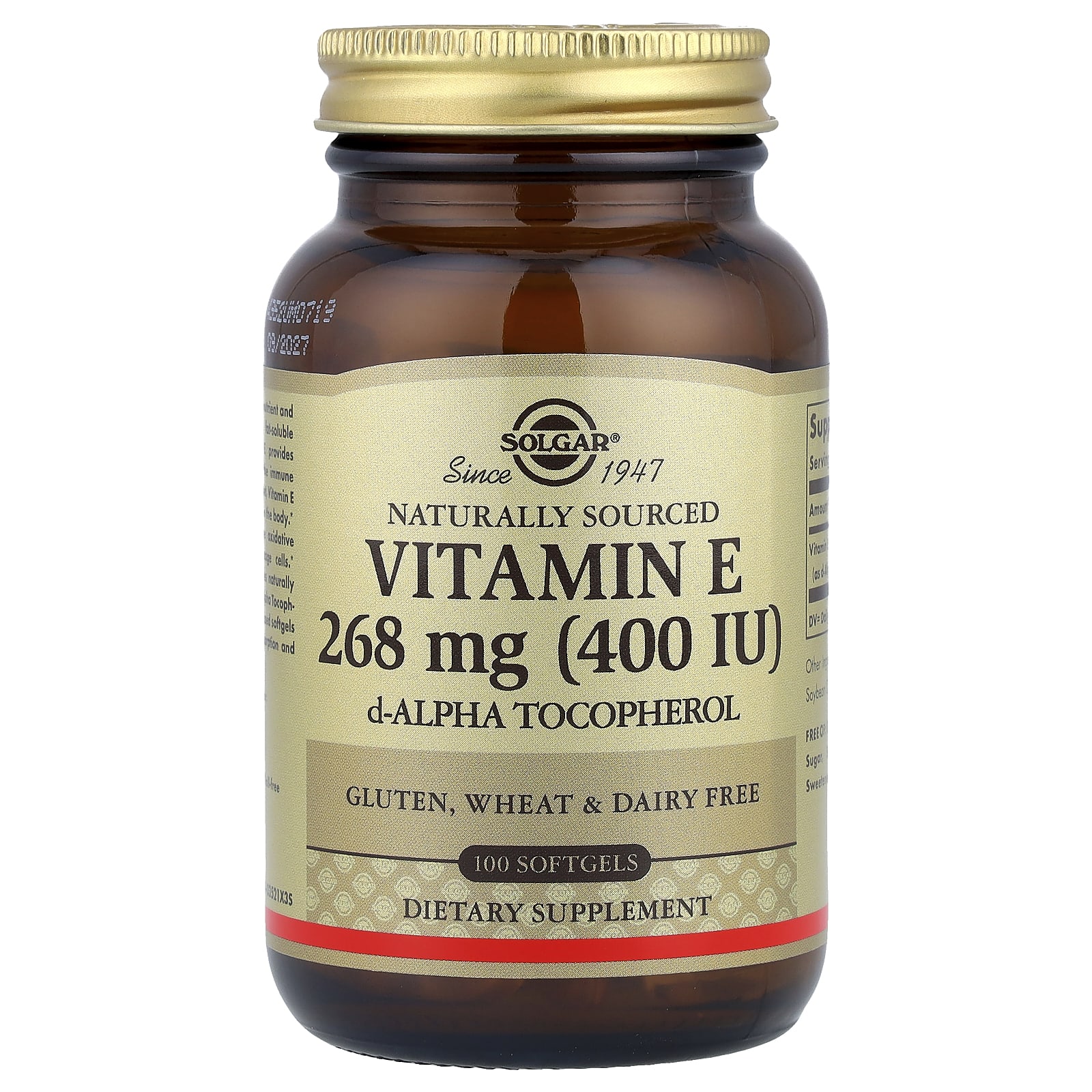 Solgar Vitamin E – 268 mg – 100 capsules molles — Tunisie
